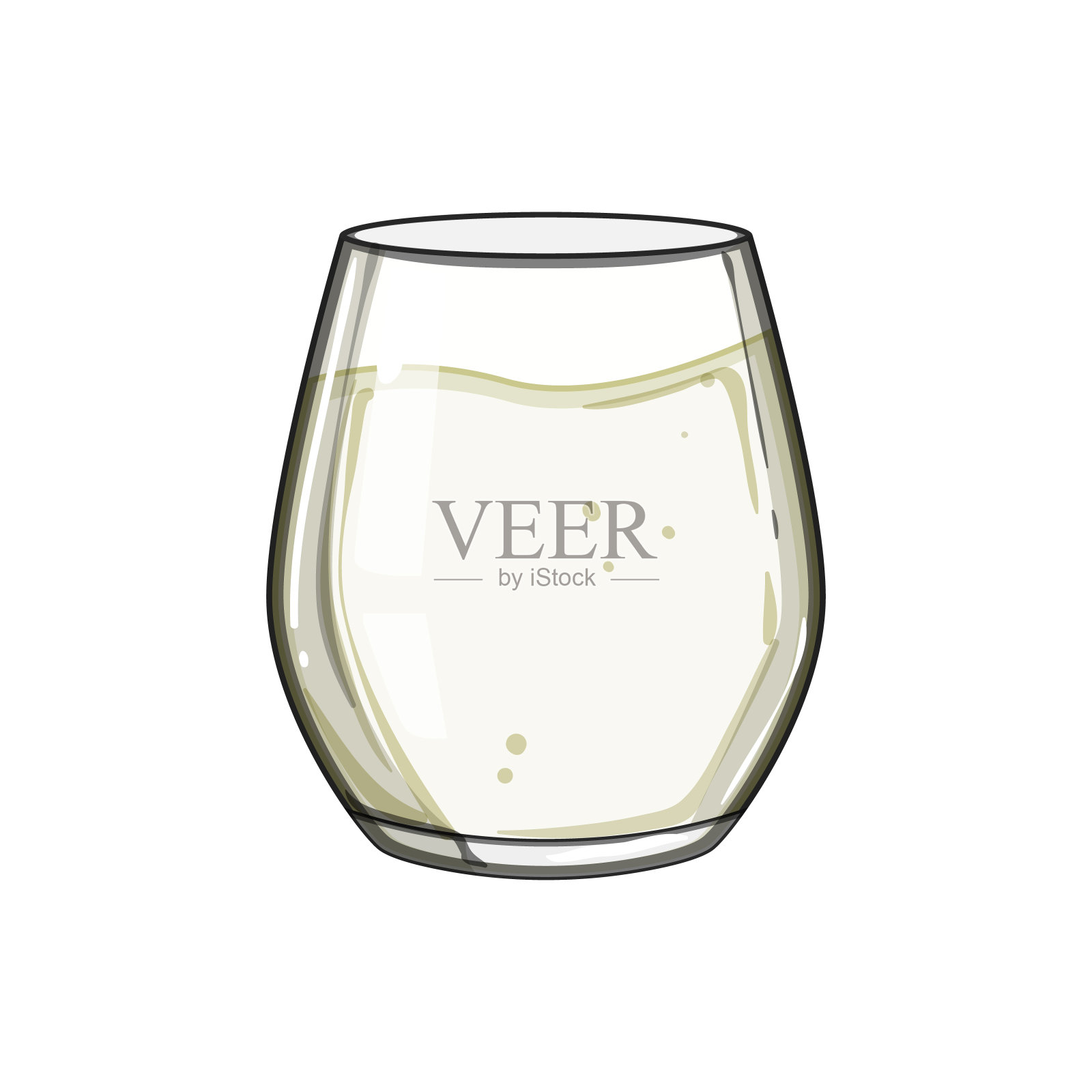 早餐牛奶杯卡通矢量插图插画图片素材