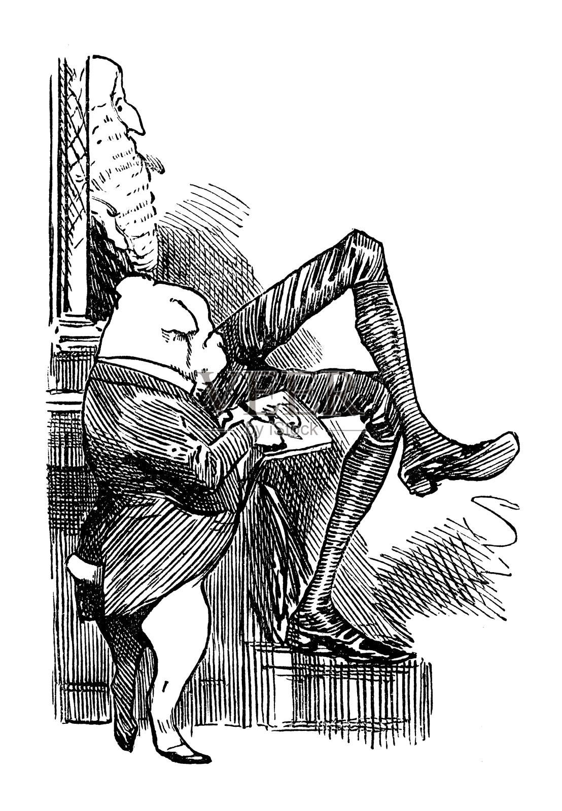 英国讽刺漫画插画图片素材