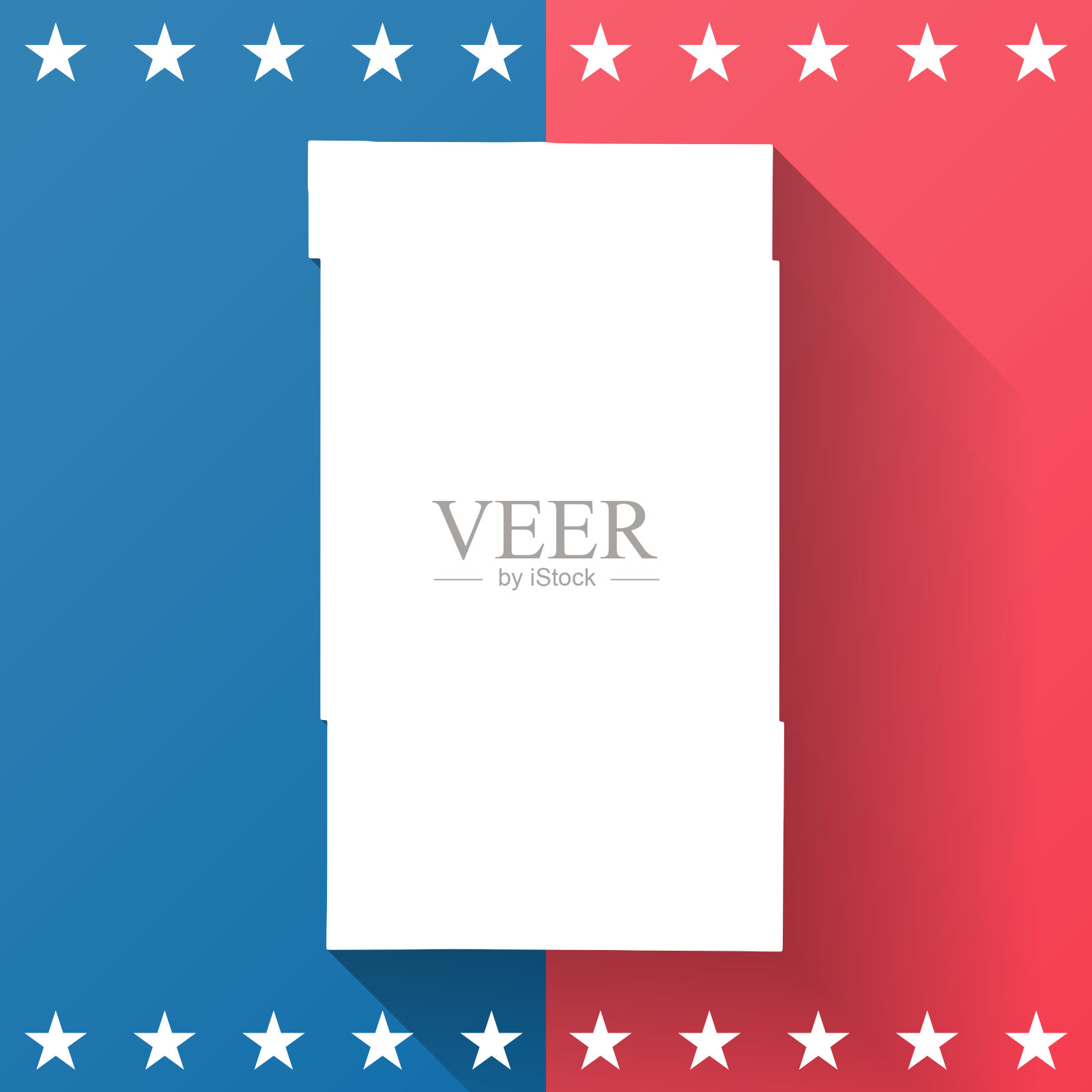 明尼苏达州哈伯德县。地图在蓝色和红色的背景插画图片素材