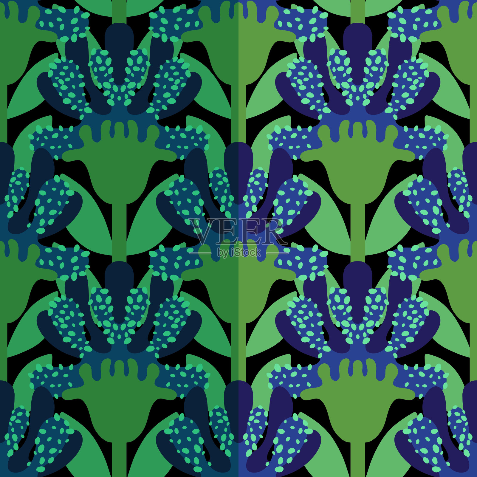 用于织物和纺织品的无缝花卉图案插画图片素材