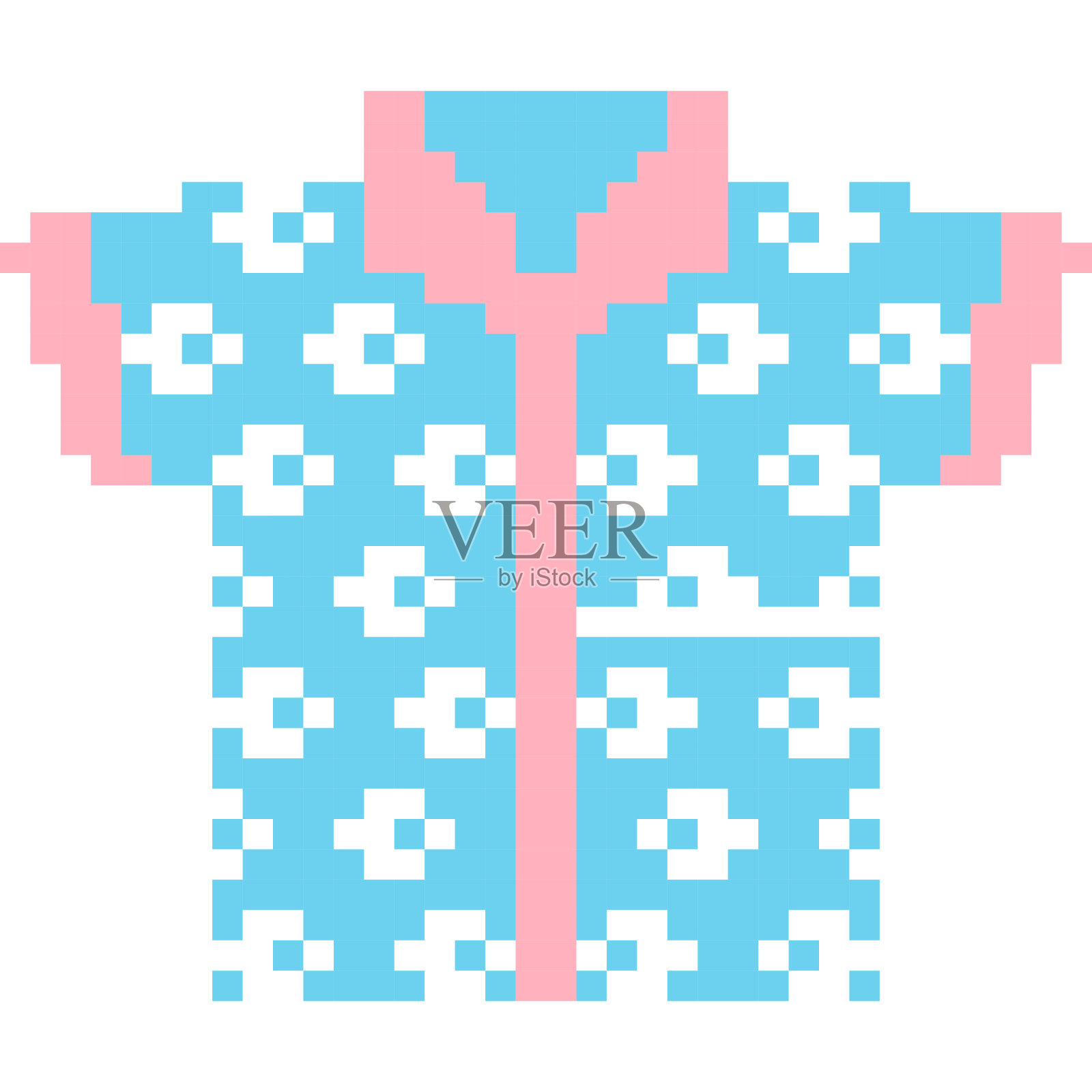 在像素风格的t恤卡通图标插画图片素材