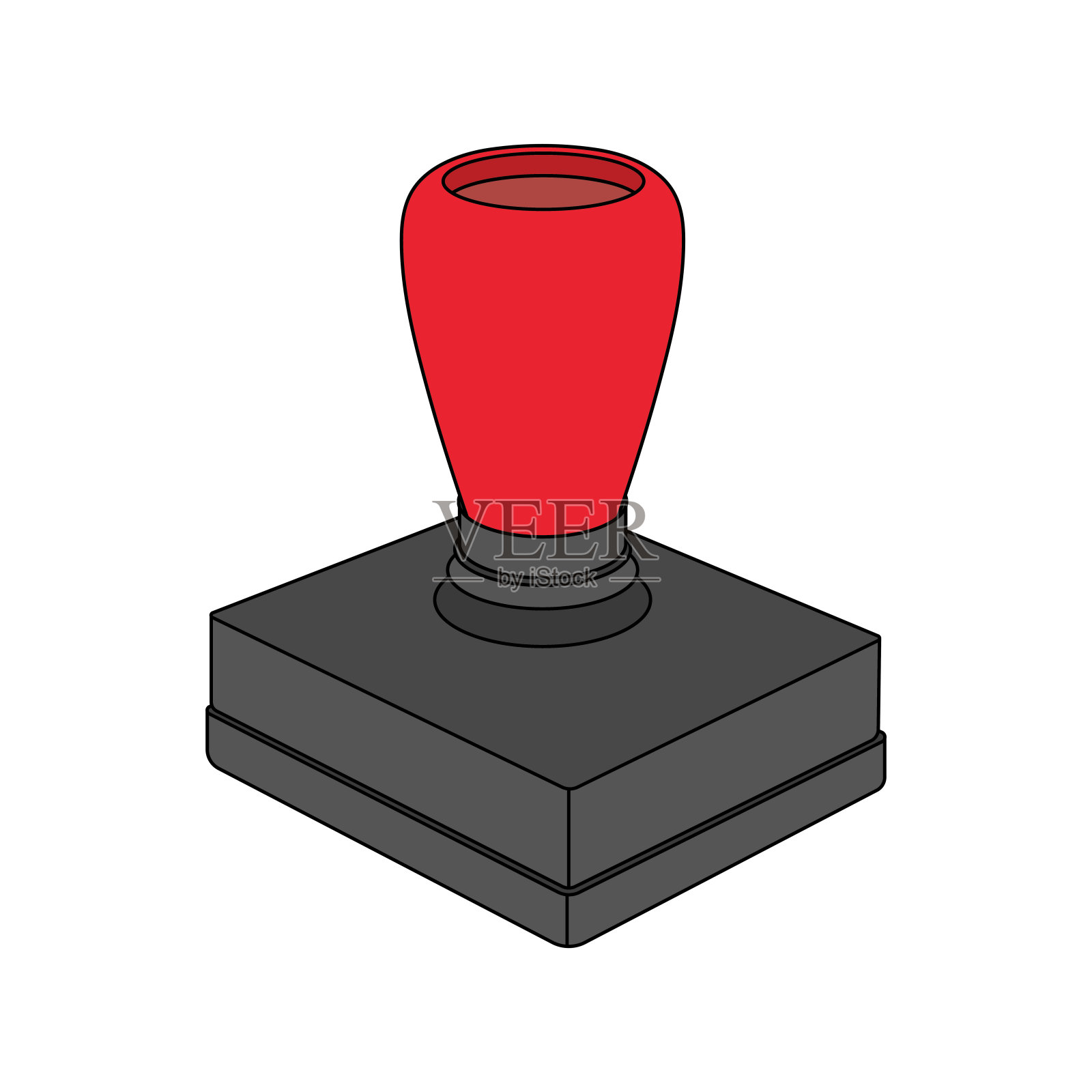 卡通矢量插图橡皮图章图标孤立的白色插画图片素材