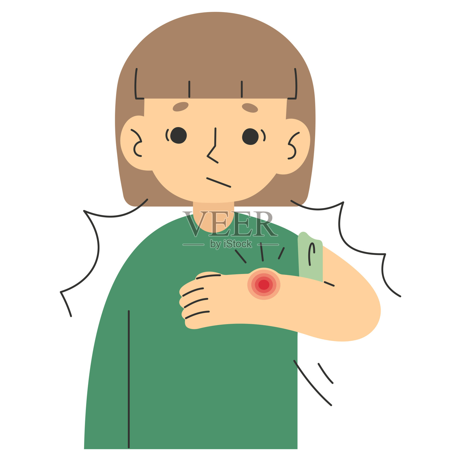 肿胀6插画图片素材