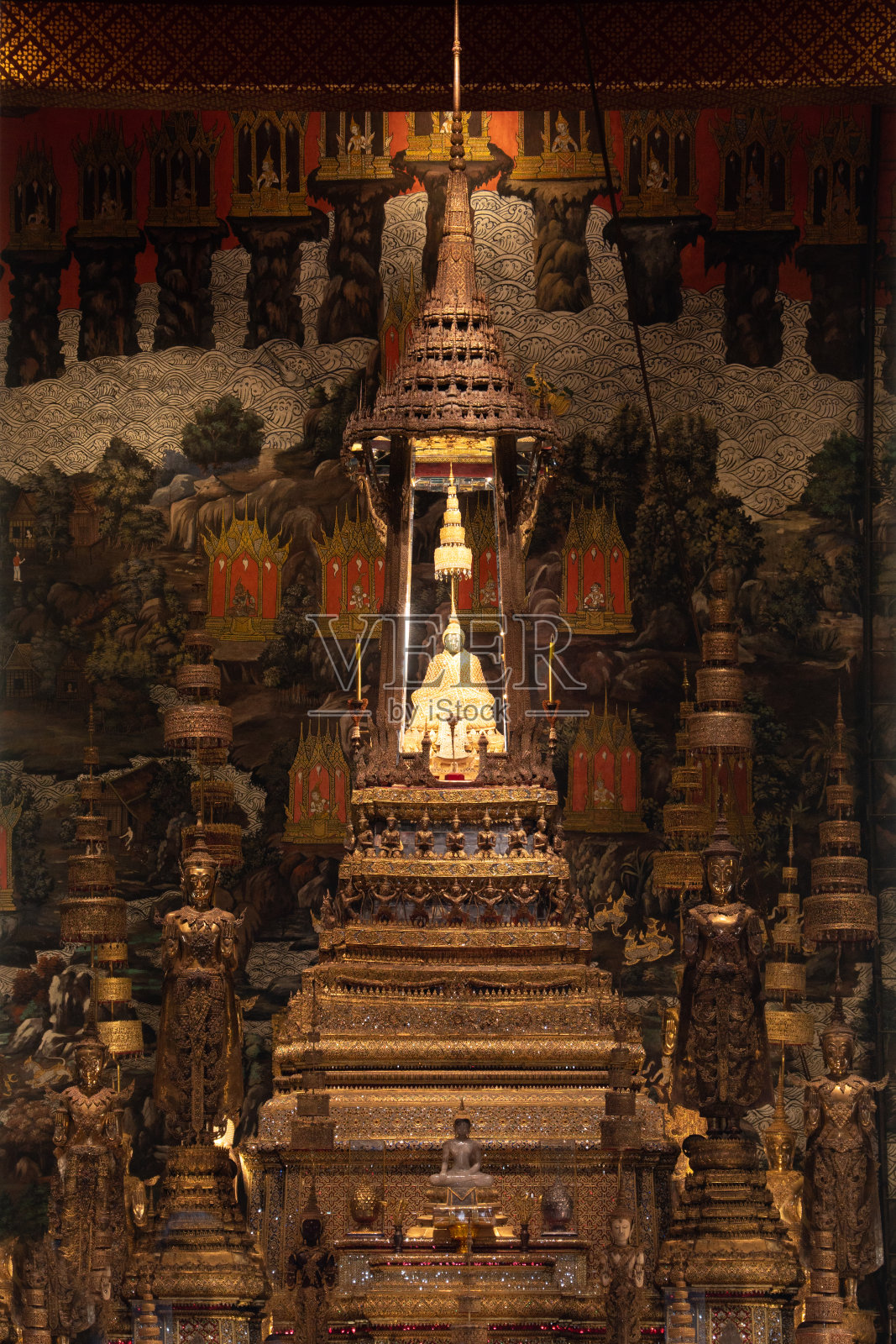 泰国曼谷大皇宫，亚洲宏伟的建筑和寺庙照片摄影图片