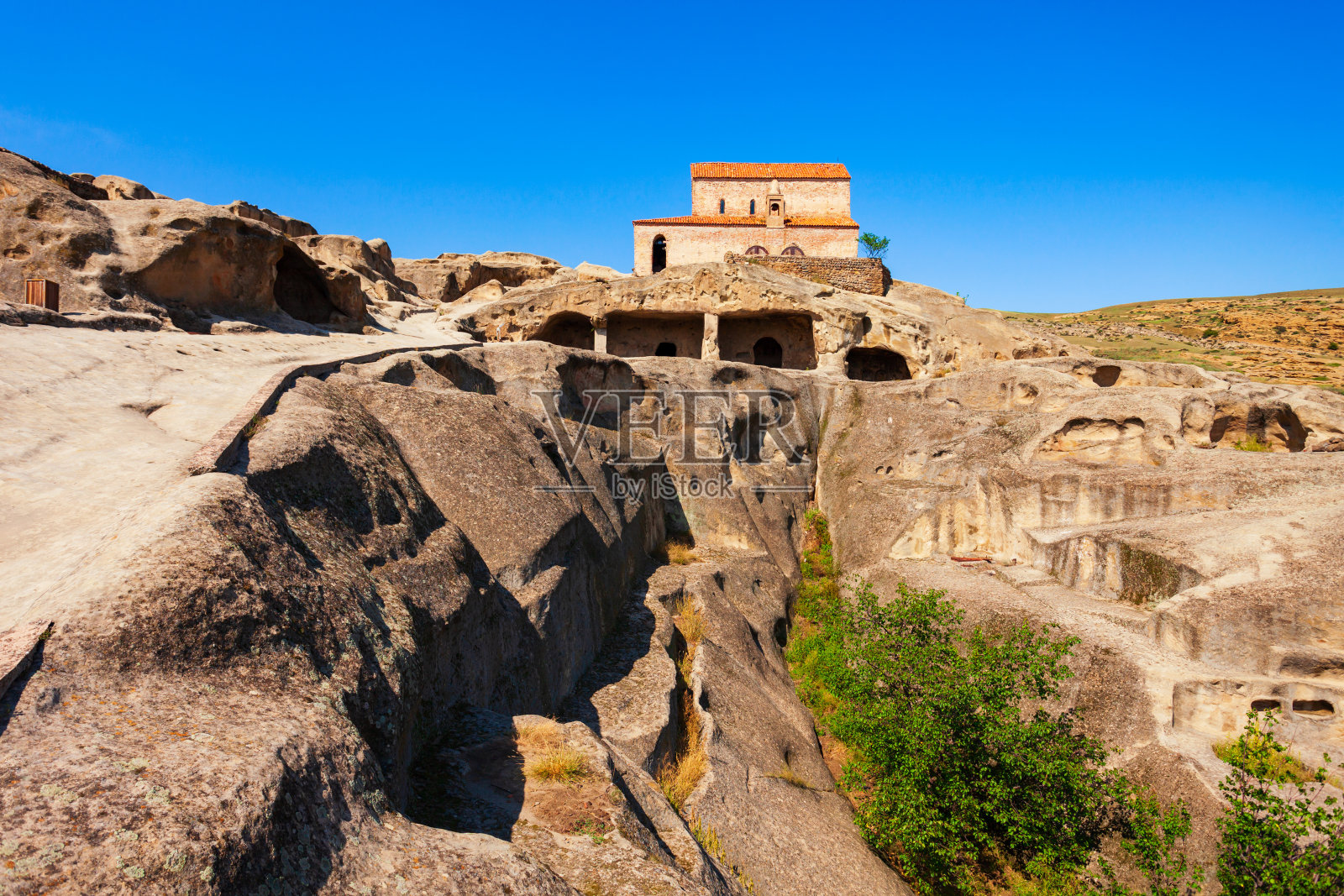 格鲁吉亚的古岩石小镇Uplistsikhe照片摄影图片