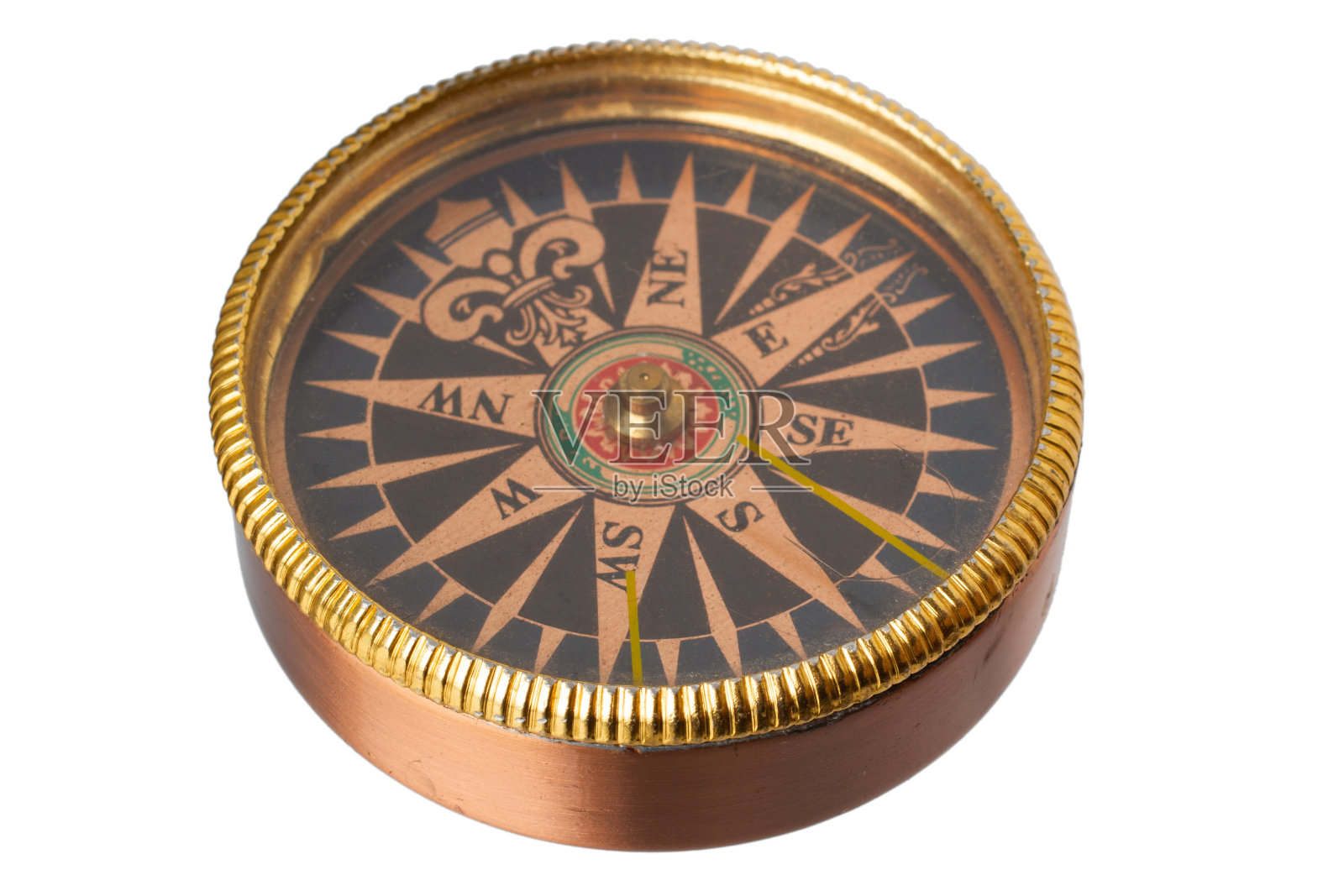 复古的白色指南针照片摄影图片