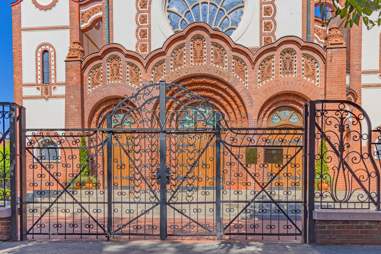 苏博蒂察犹太教堂门照片摄影图片