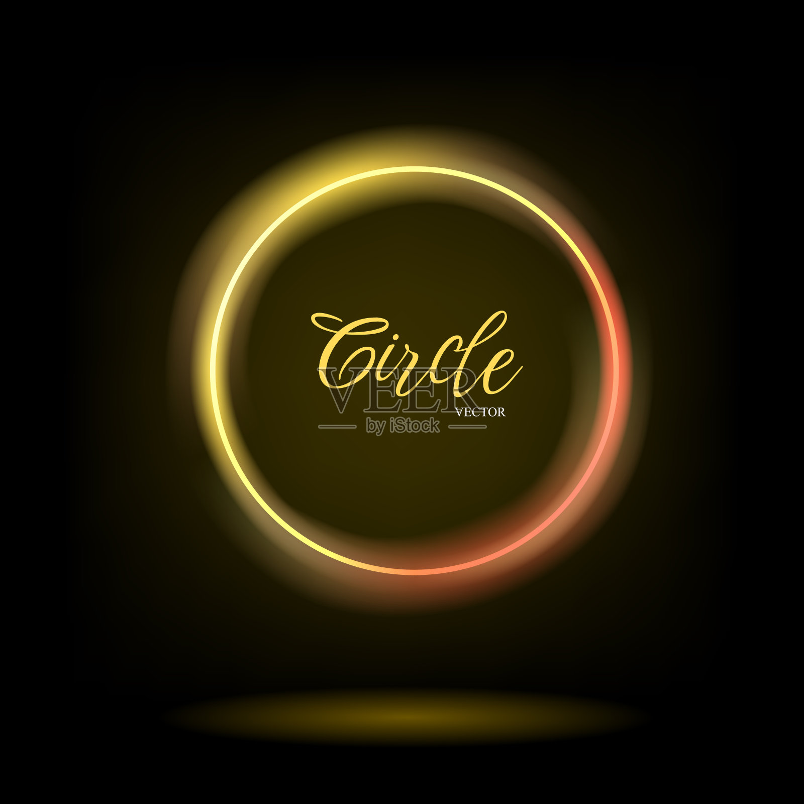 霓虹漩涡。曲线光效插画图片素材