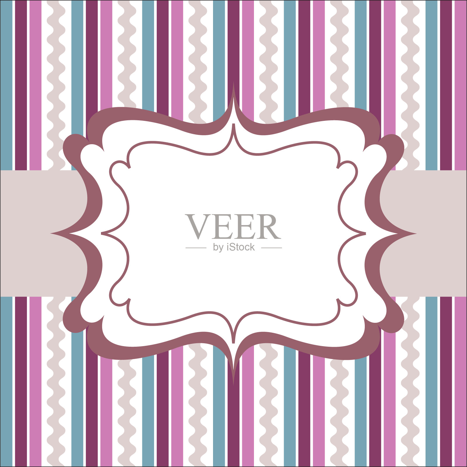 一套美丽的卡片-为生日，婚礼，祝贺，邀请，问候矢量插画图片素材