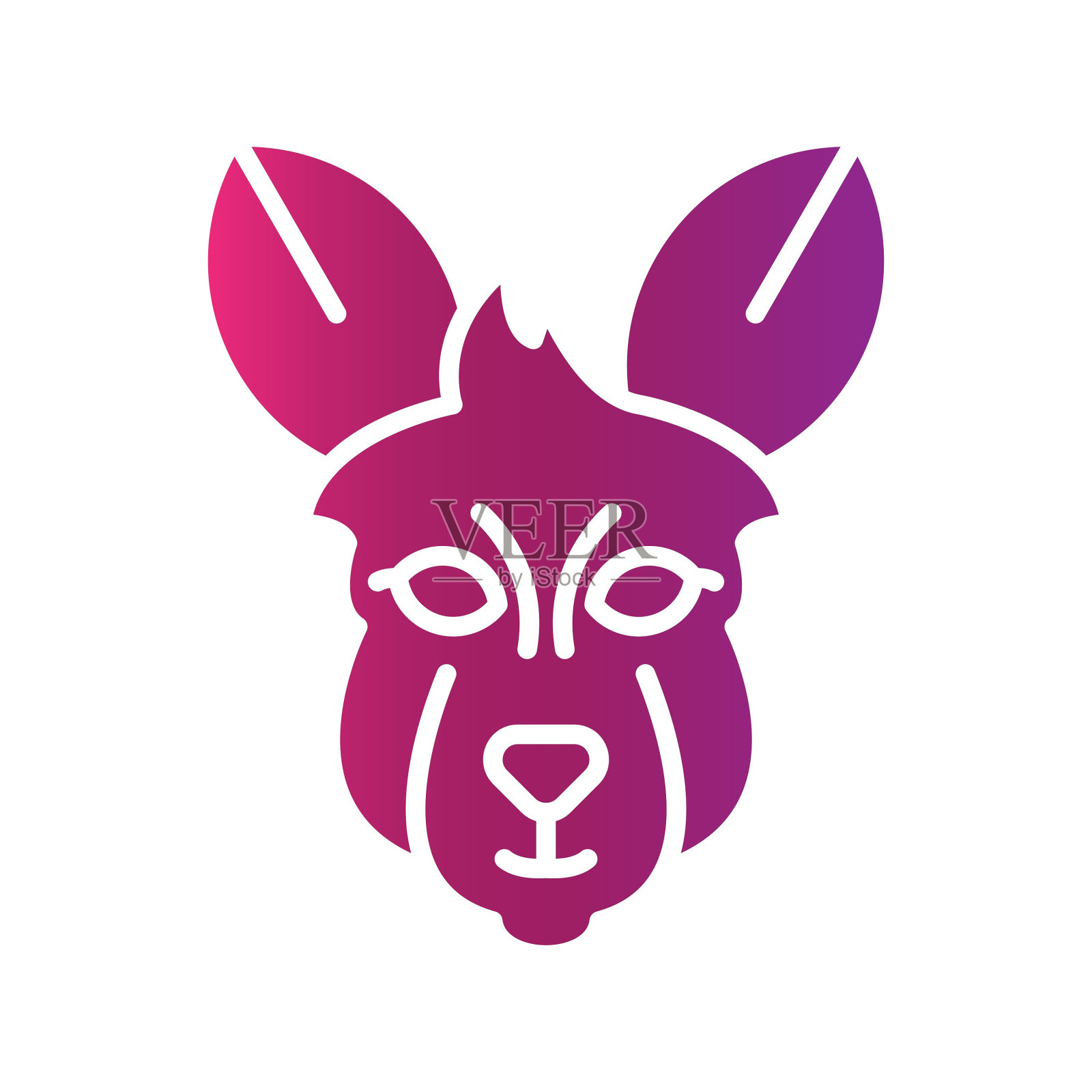 袋鼠图标插画图片素材