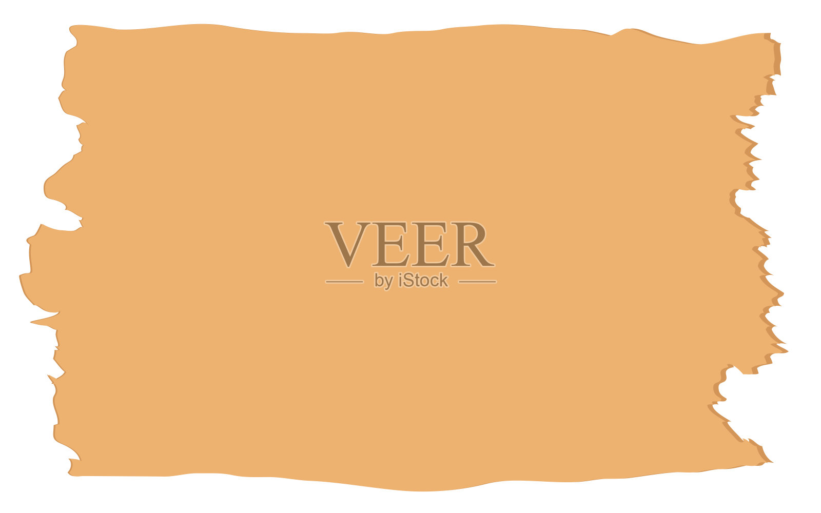 撕破的纸边缘呈矩形插画图片素材