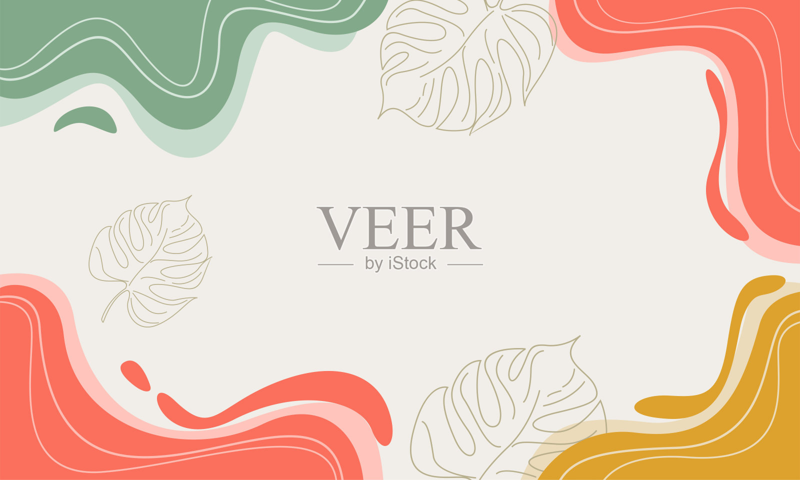 手绘抽象涂鸦美学背景插画图片素材