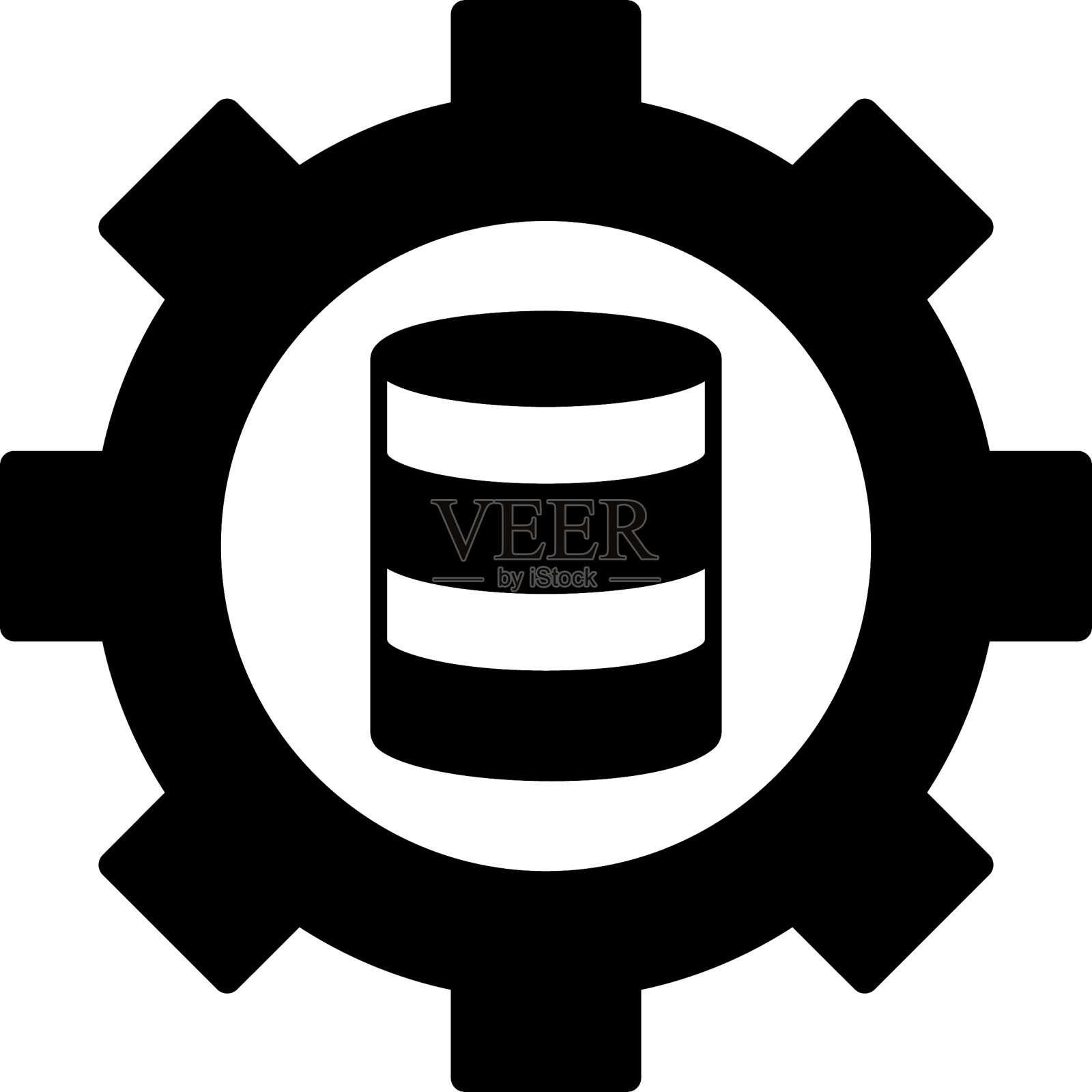 数据中心矢量图标，可以很容易地修改或编辑插画图片素材