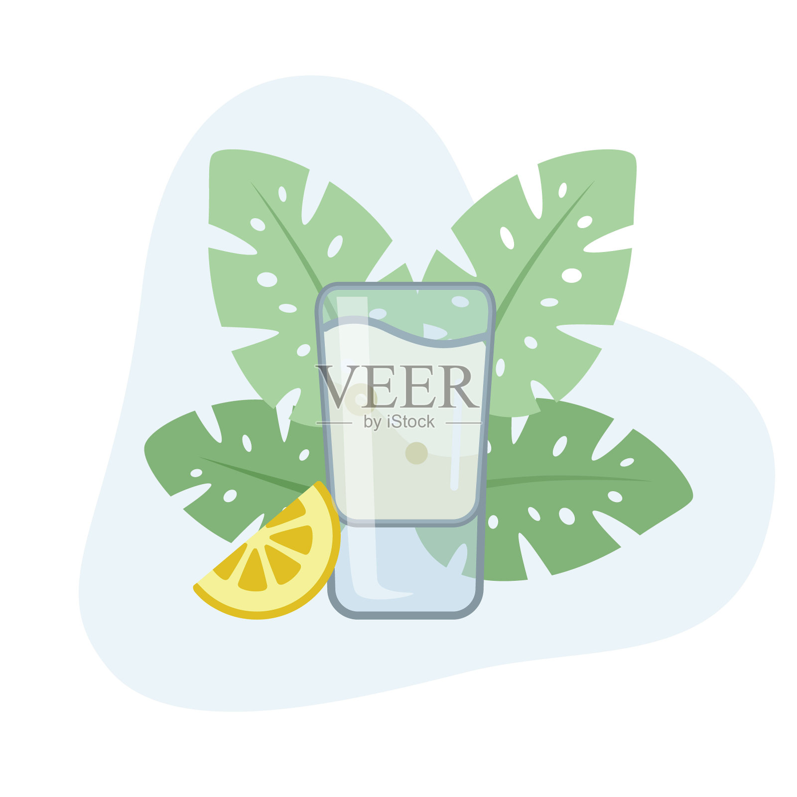 龙舌兰酒射击和柠檬平面矢量插图图标装饰的网页使用白酒，墨西哥，射击，酒精插画图片素材