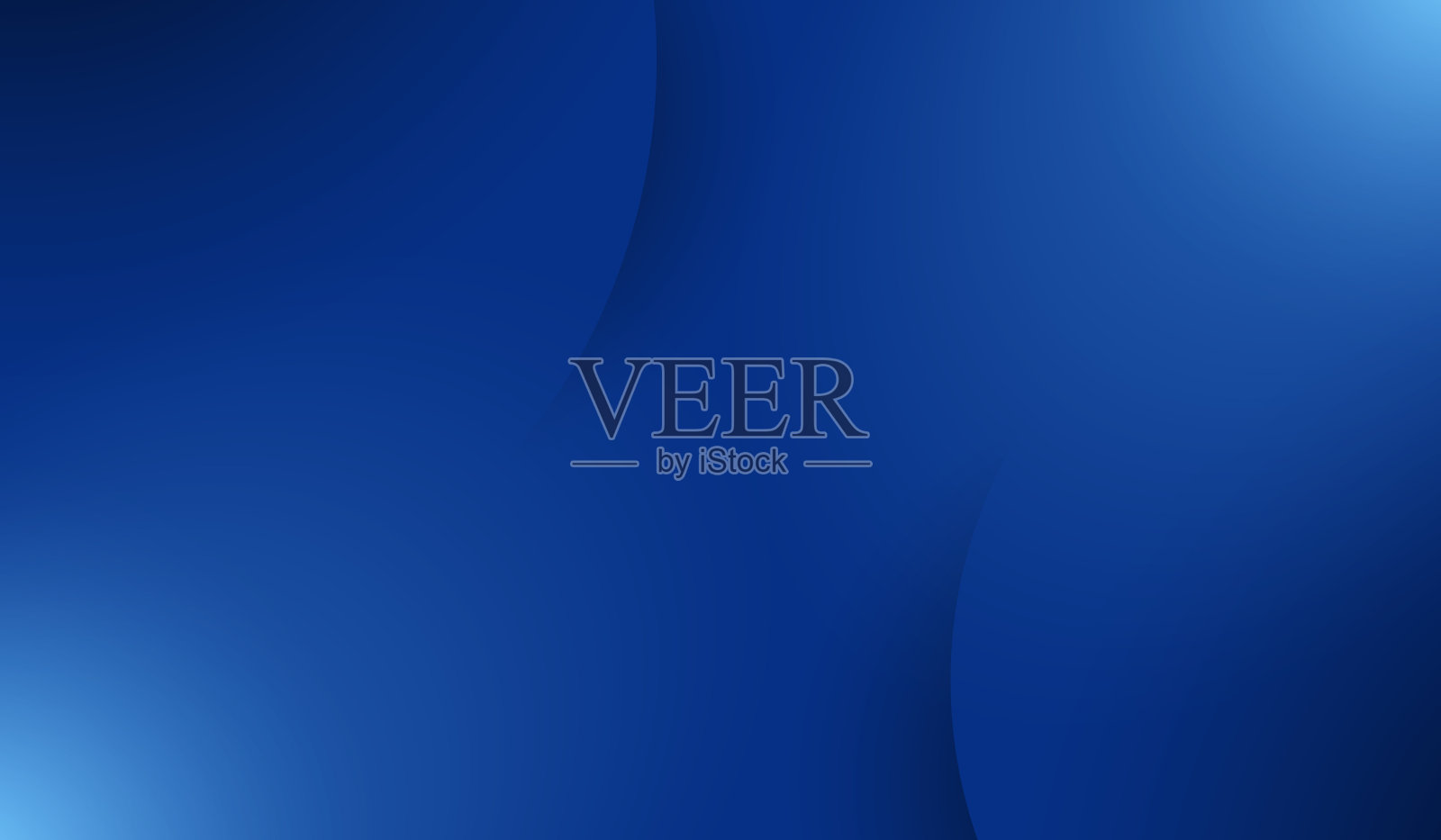 黑暗的墙壁被LED灯照亮，未来的蓝色壁纸。插画图片素材