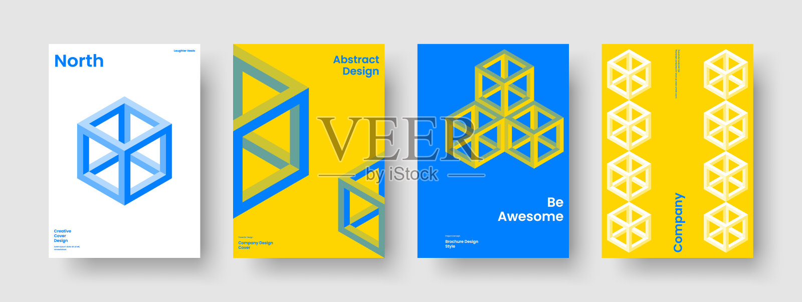 孤立的横幅布局。创意小册子设计。现代报告模板。海报。传单。业务演示。书的封面。背景。传单。杂志。笔记本。时事通讯。小册子插画图片素材