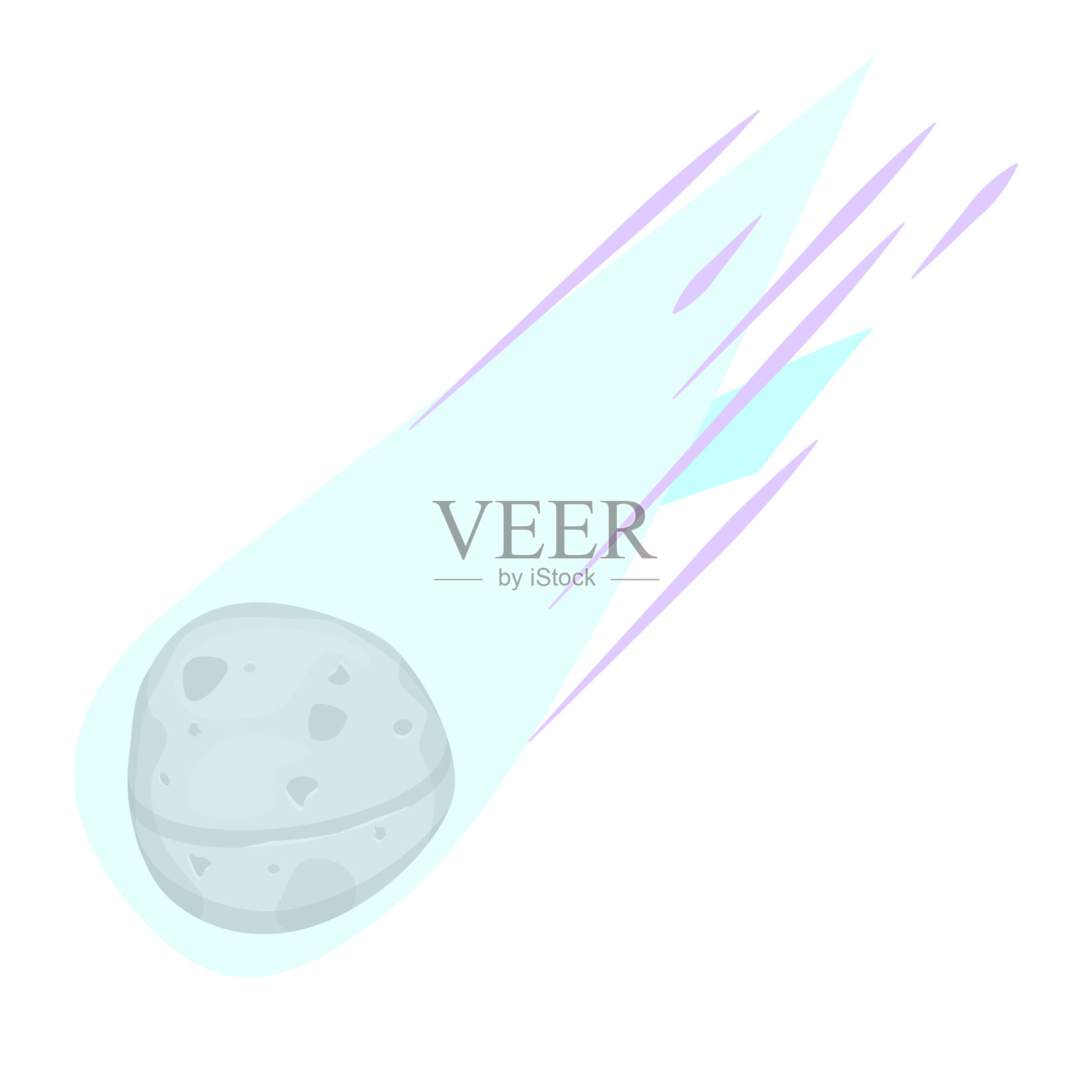 外层空间元素的三维等距平面矢量集。第四项插画图片素材