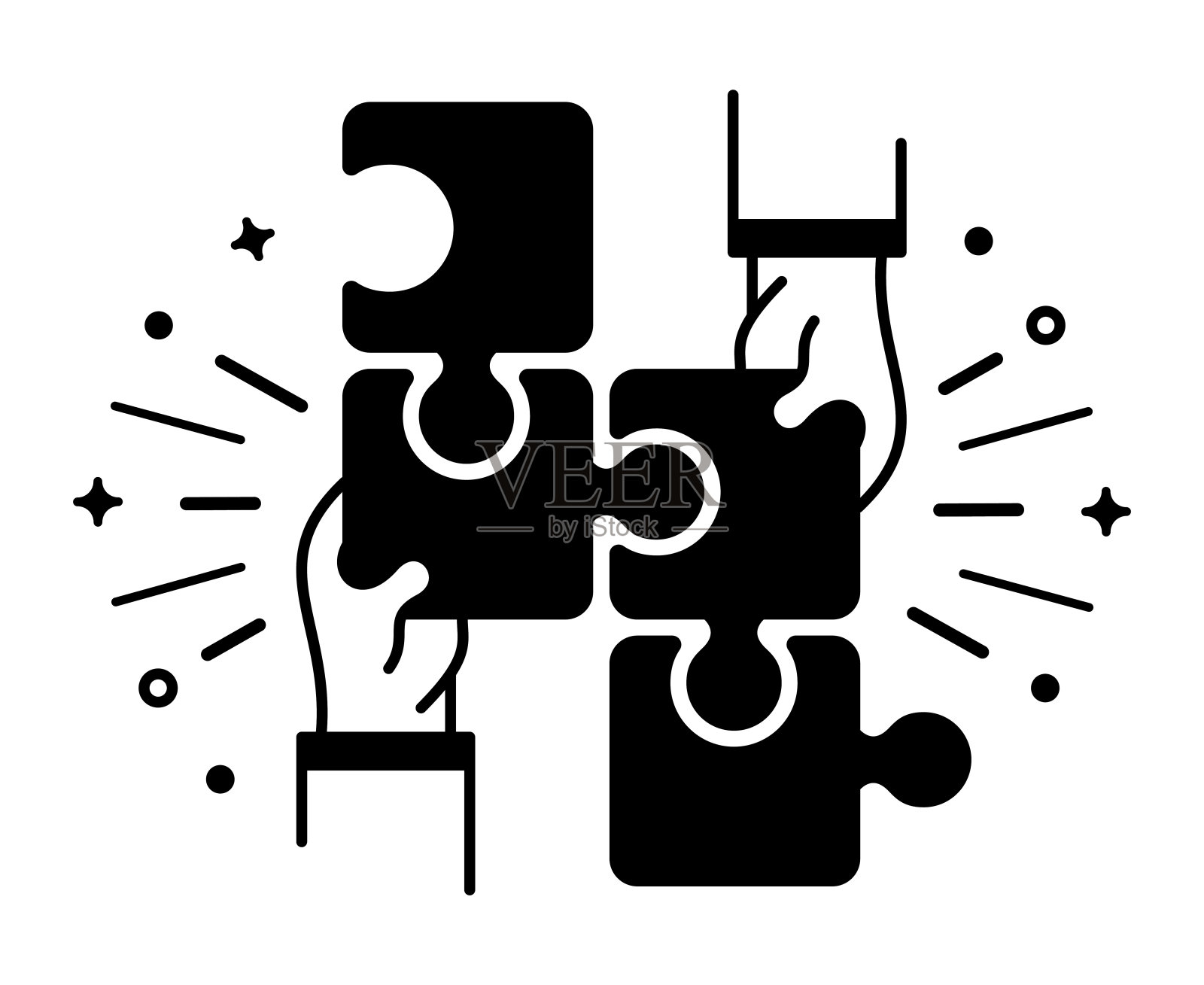 所有的碎片都在一起插画图片素材