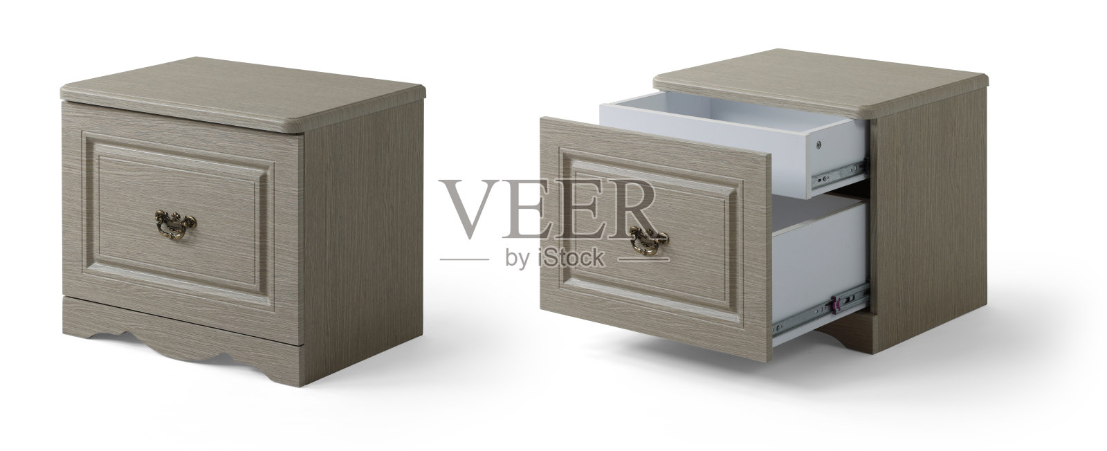 现代床头柜照片摄影图片