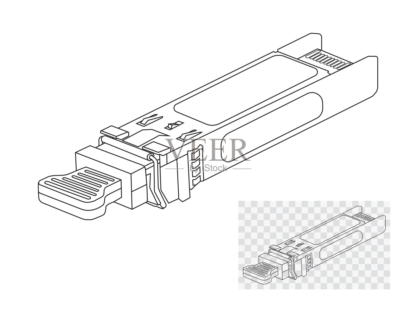外形小巧，可插拔。插画图片素材
