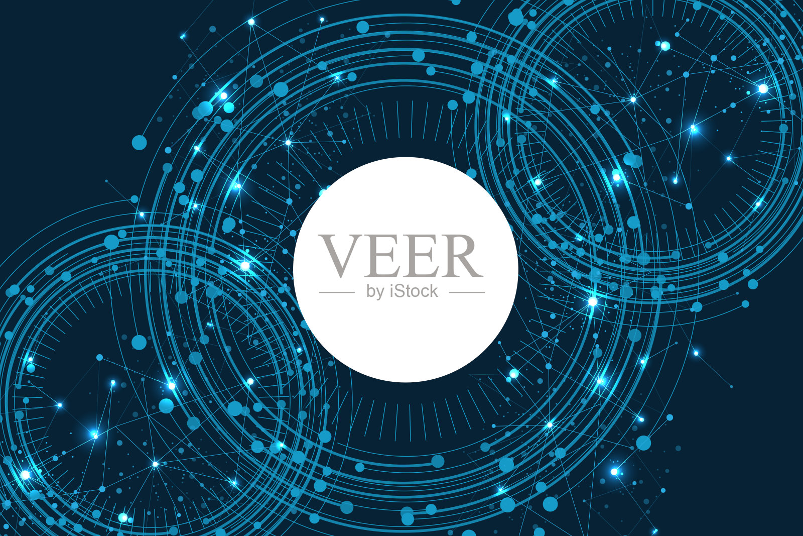 抽象的几何背景与连接点和线。全球网络连接插画图片素材