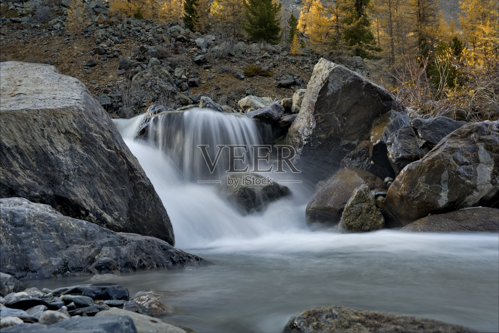 大大小小的瀑布照片摄影图片