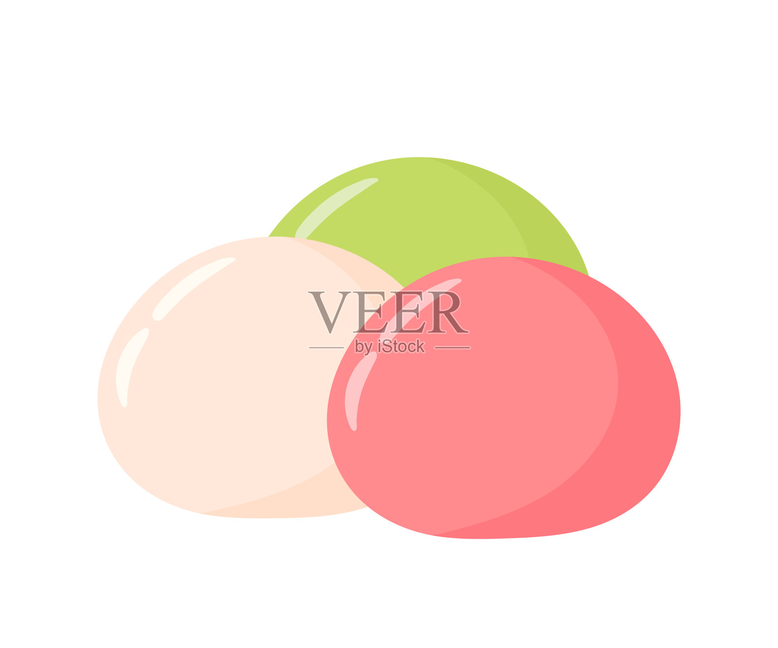 日式大福麻薯甜点动画卡通矢量插画插画图片素材