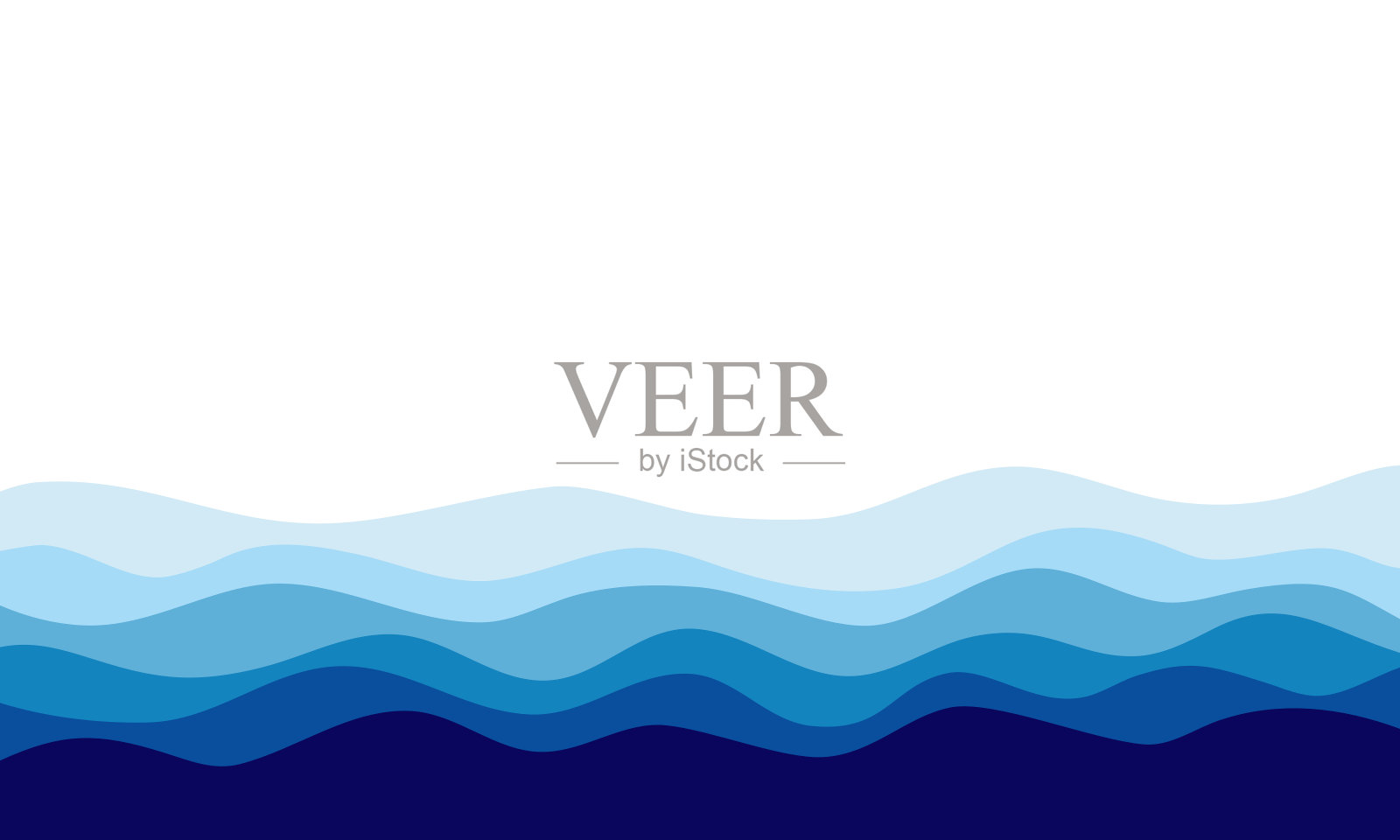 抽象海浪背景。水波，抽象设计，蓝色海浪层，深蓝色，矢量插图插画图片素材