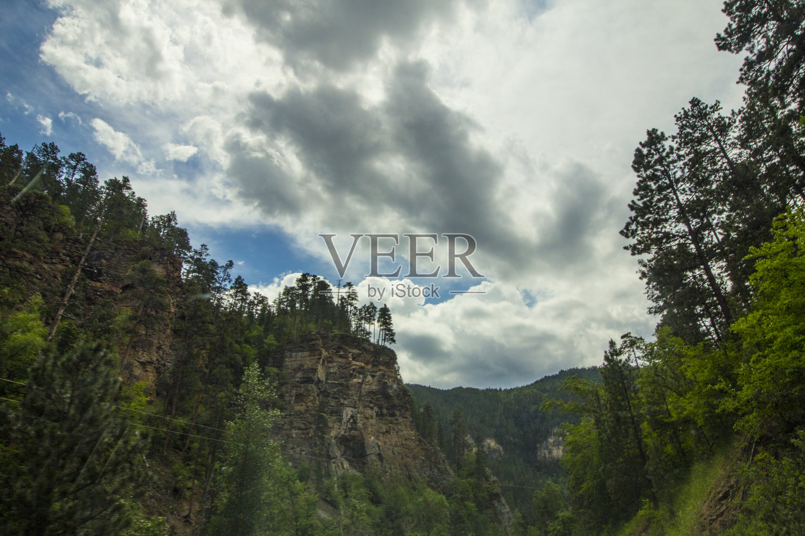 斯皮尔斯鱼峡谷的景色，斯皮尔斯鱼峡谷风景小道，南达科他州照片摄影图片