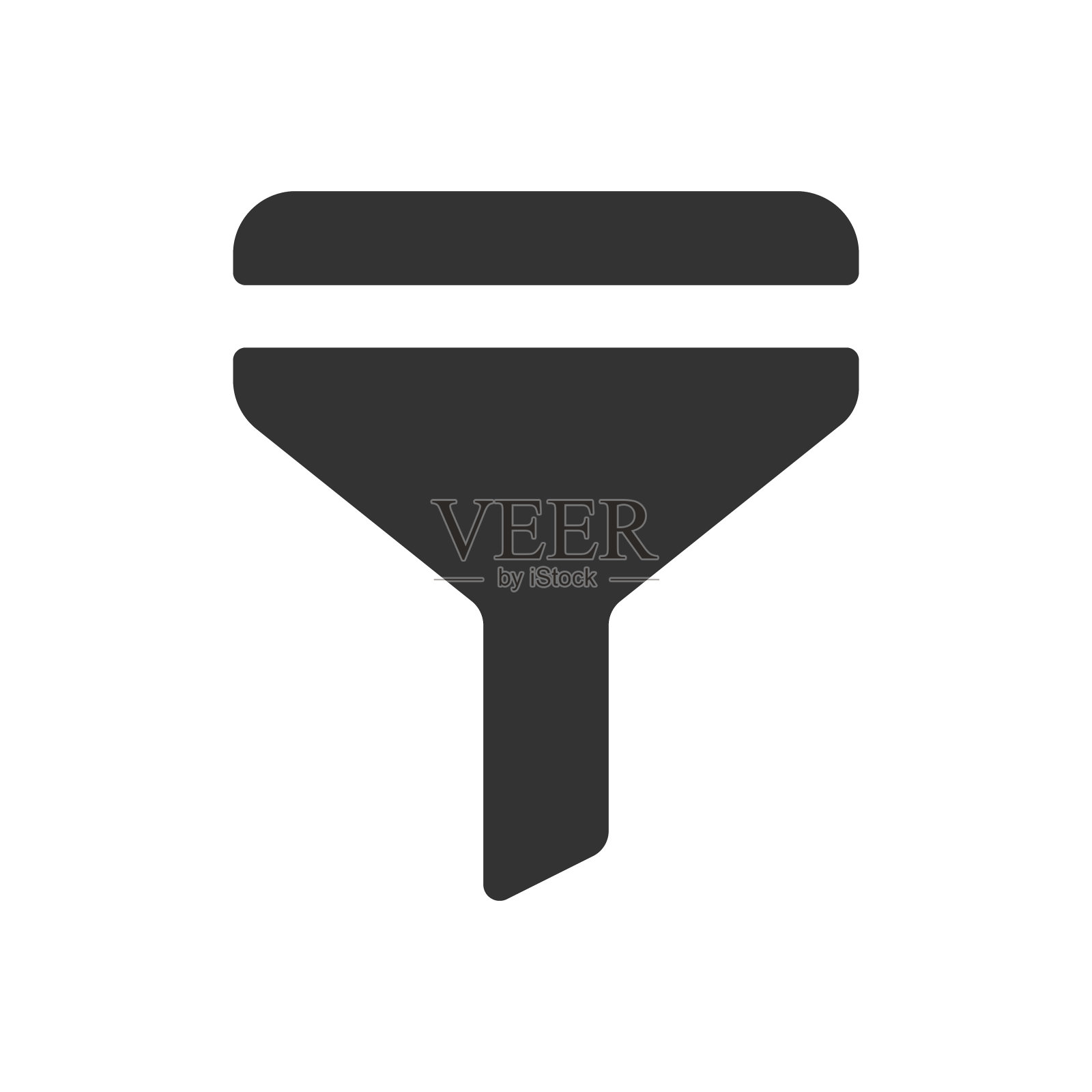 营销漏斗字形矢量图标隔离。营销漏斗库存矢量图标的网页，移动应用程序和ui设计插画图片素材