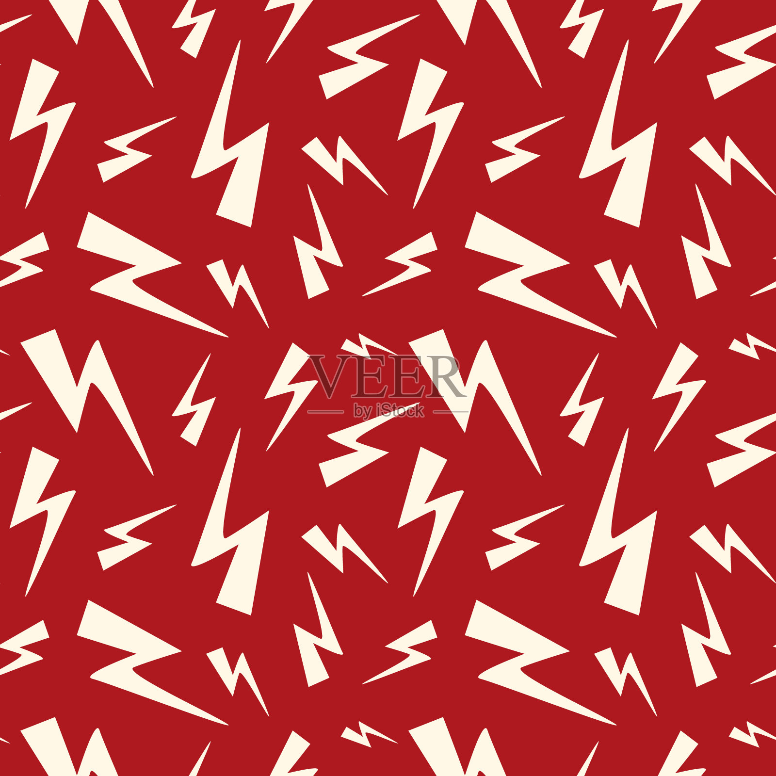 一种红色和白色的闪电图案插画图片素材