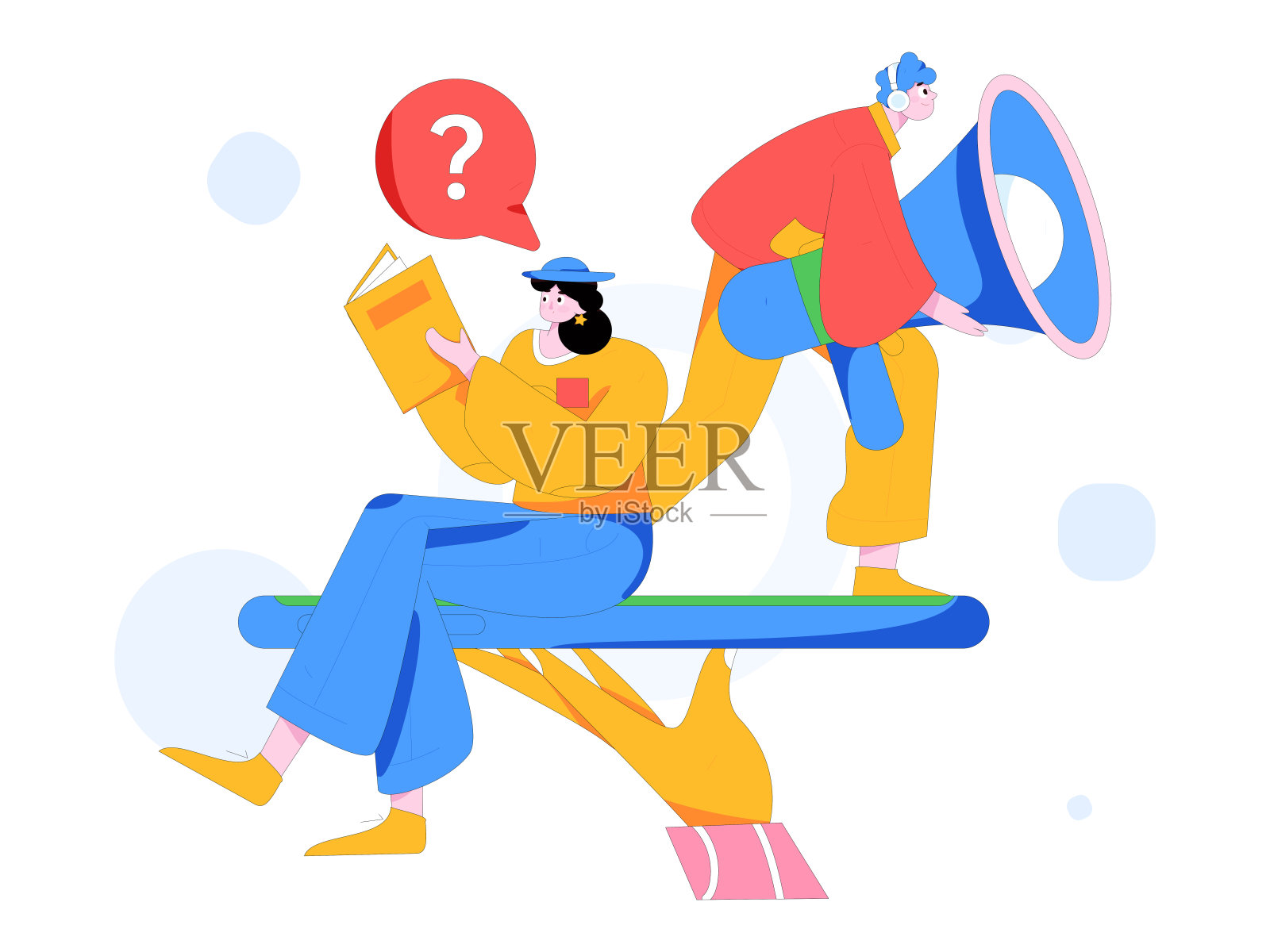 通知公告矢量创意平面手绘插图插画图片素材