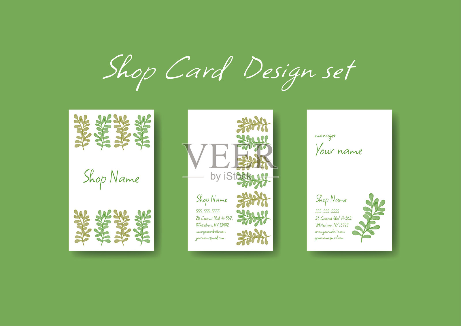 卡片设计集花19插画图片素材