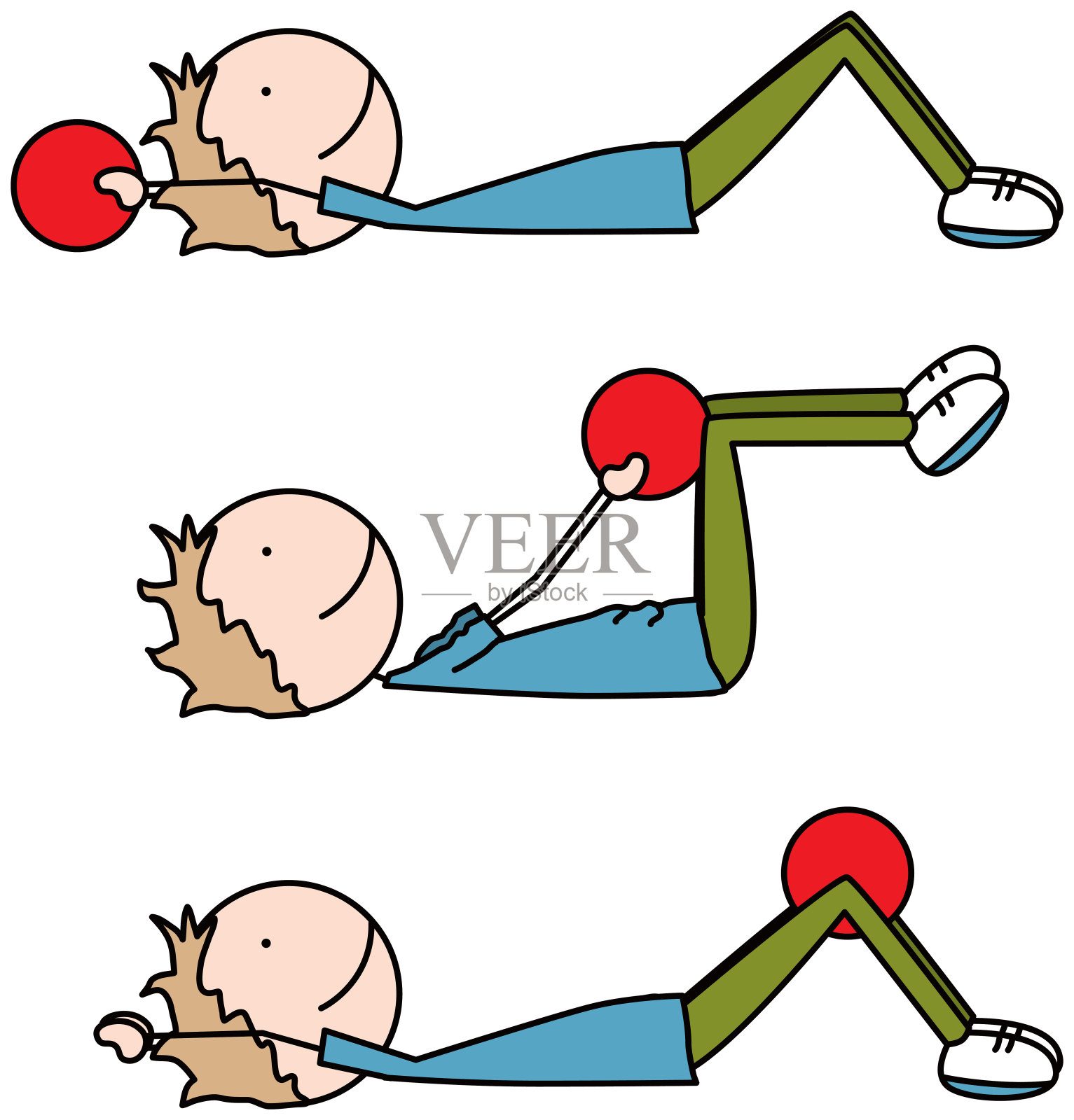 快乐儿童练习插画图片素材