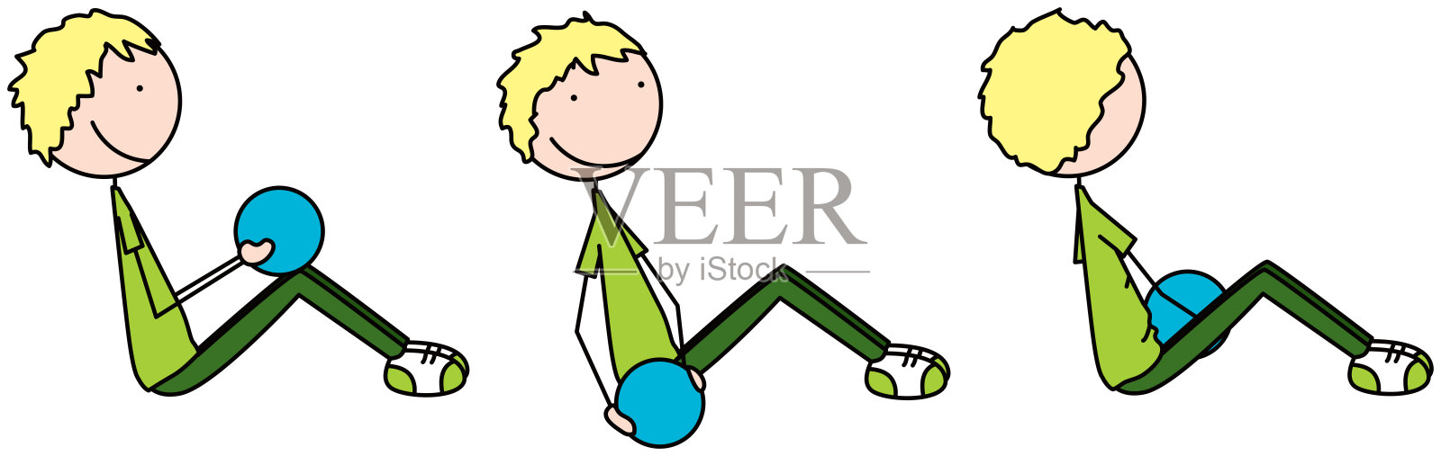 快乐儿童练习插画图片素材