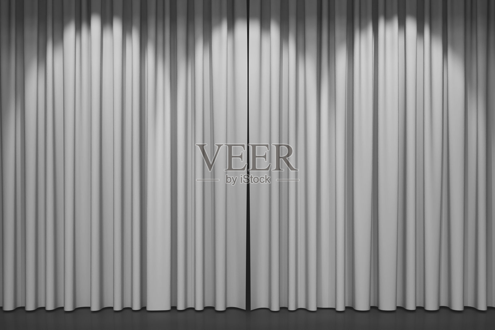 豪华舞台或窗帘，逼真的3D插图照片摄影图片