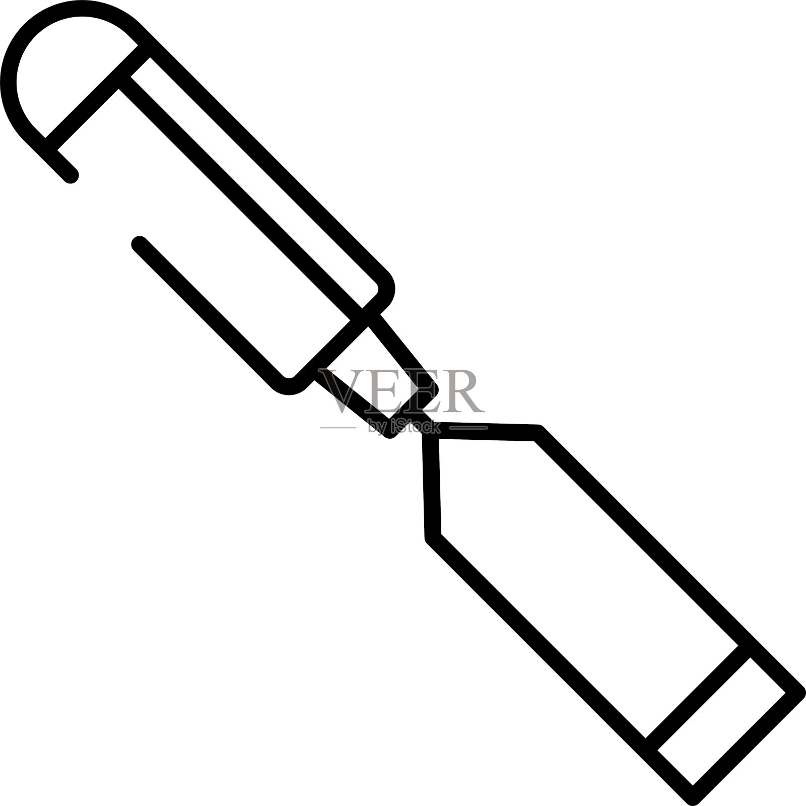 凿轮廓矢量插图插画图片素材