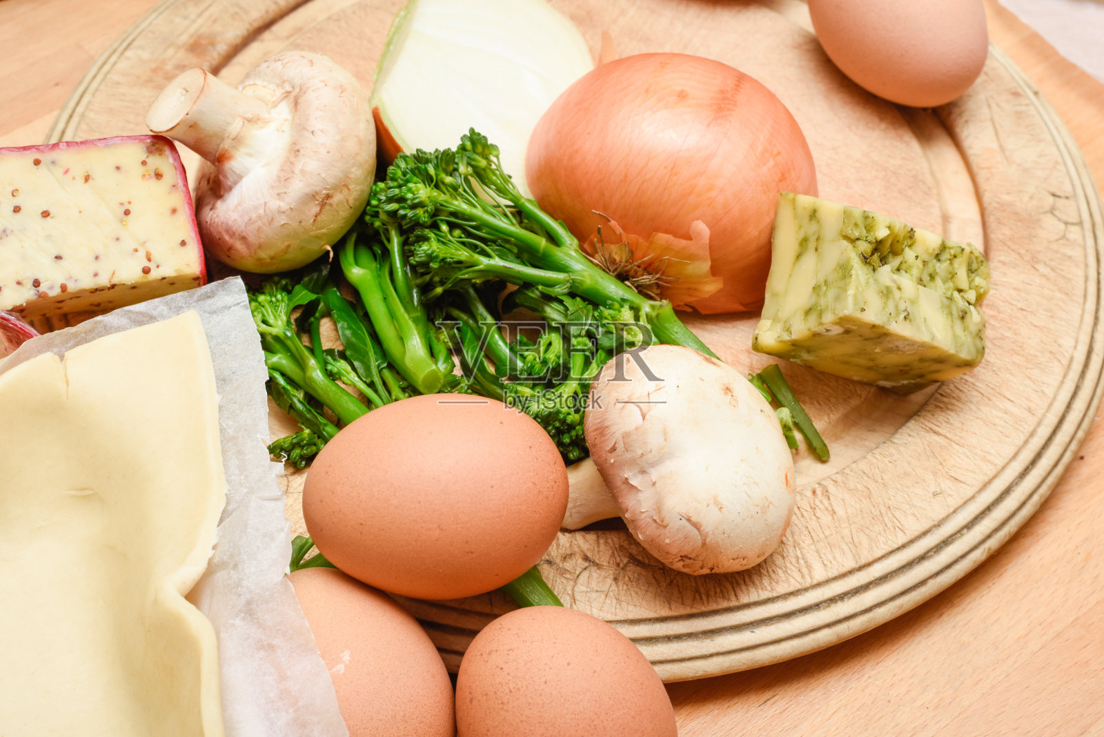烹饪制作素馅派的原料照片摄影图片