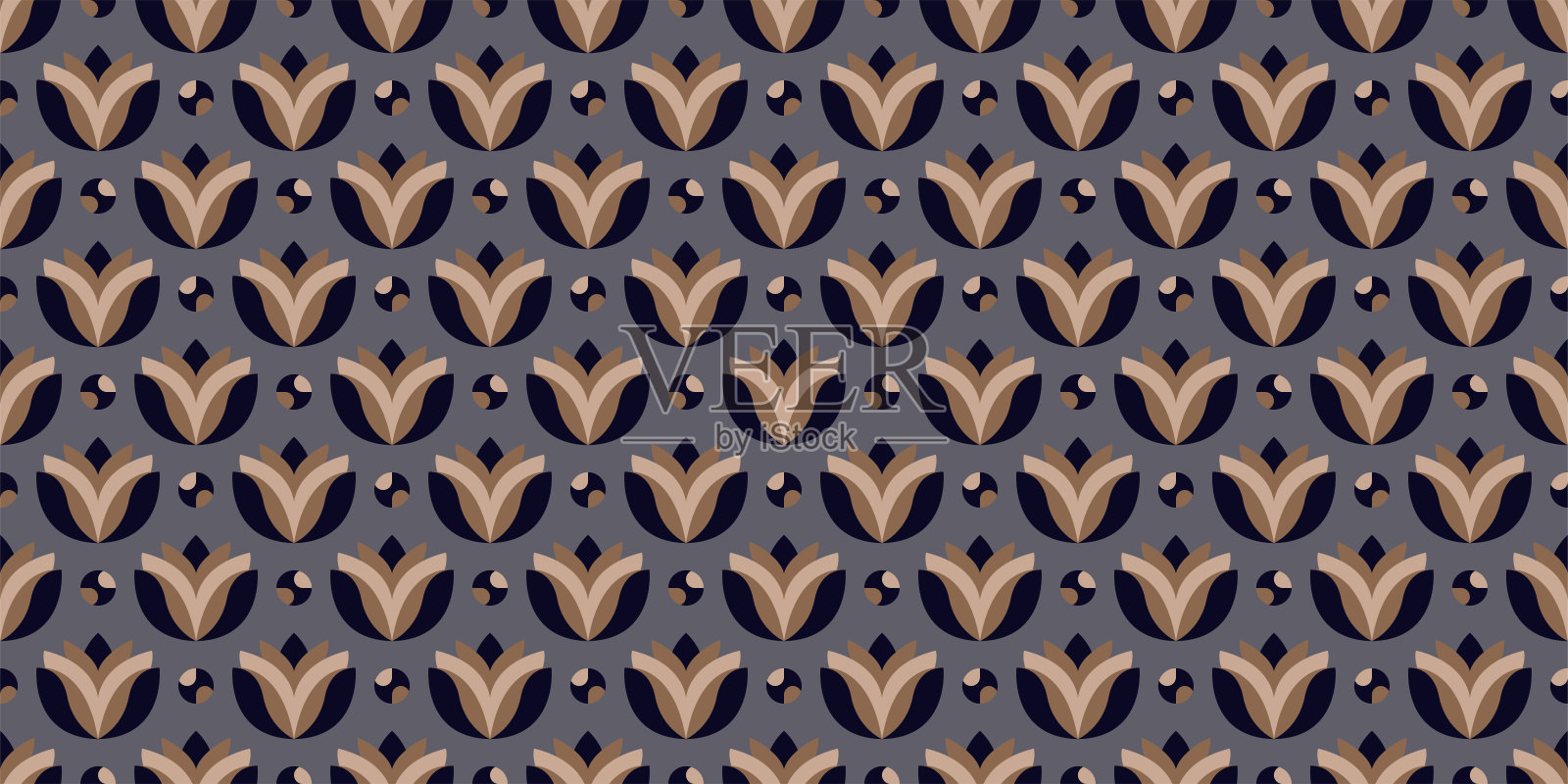 有机图案，植物图案背景。无缝pattern.Vector。插画图片素材