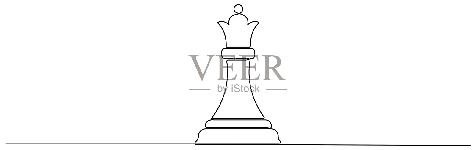 皇后线象棋图。插画图片素材