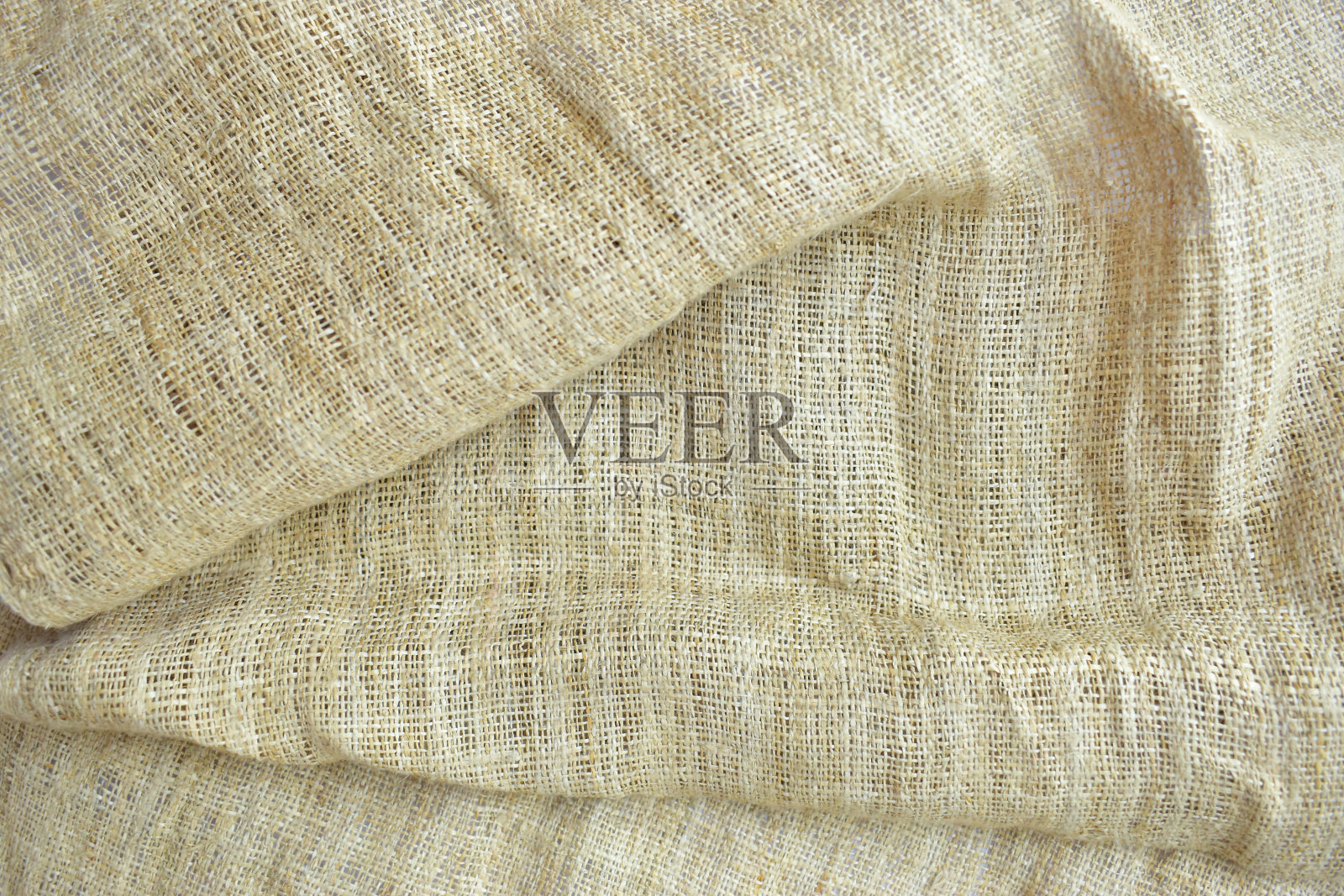 棕色粗布纹理背景，皱巴巴的粗麻袋织物用于设计照片摄影图片