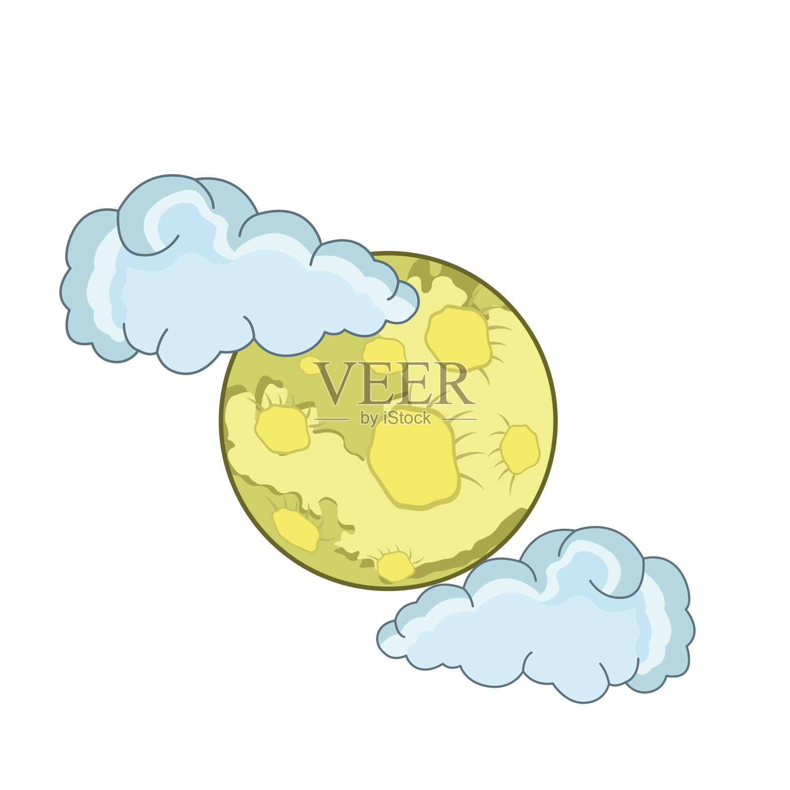 月亮插画图片素材