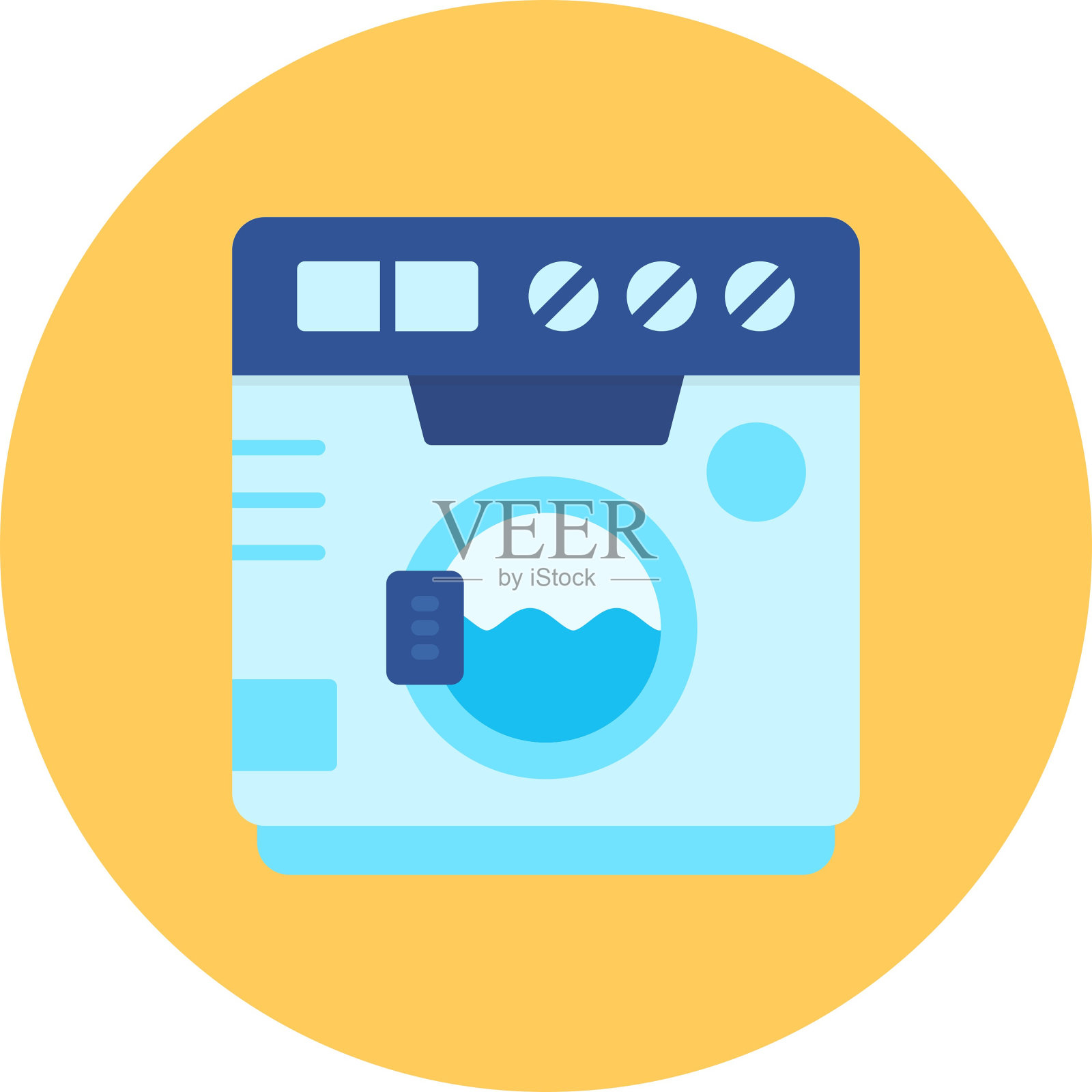 洗衣机图标插画图片素材