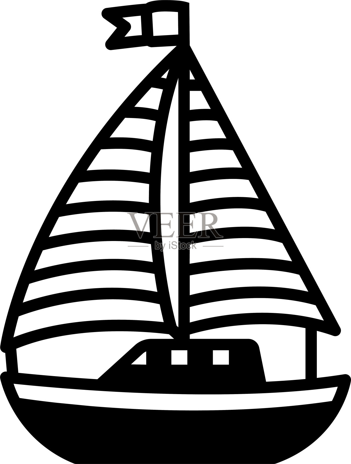 观鸟字形和线矢量插图插画图片素材