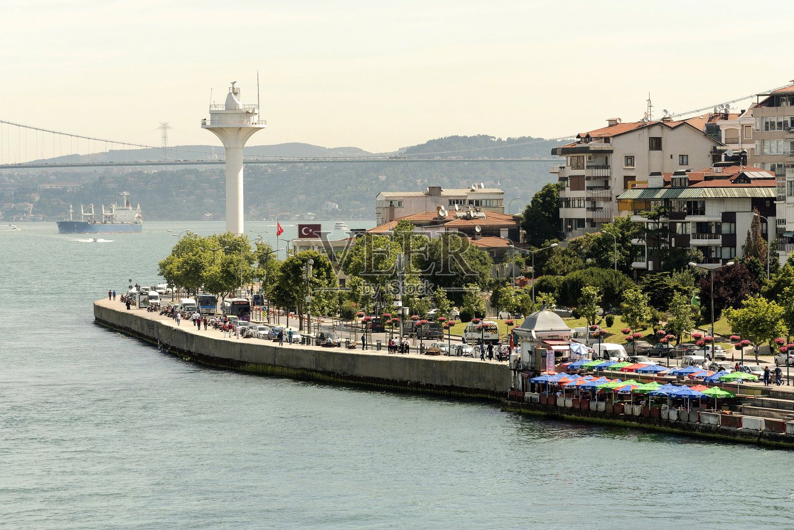 土耳其伊斯坦布尔的雷达和乌斯库达区照片摄影图片