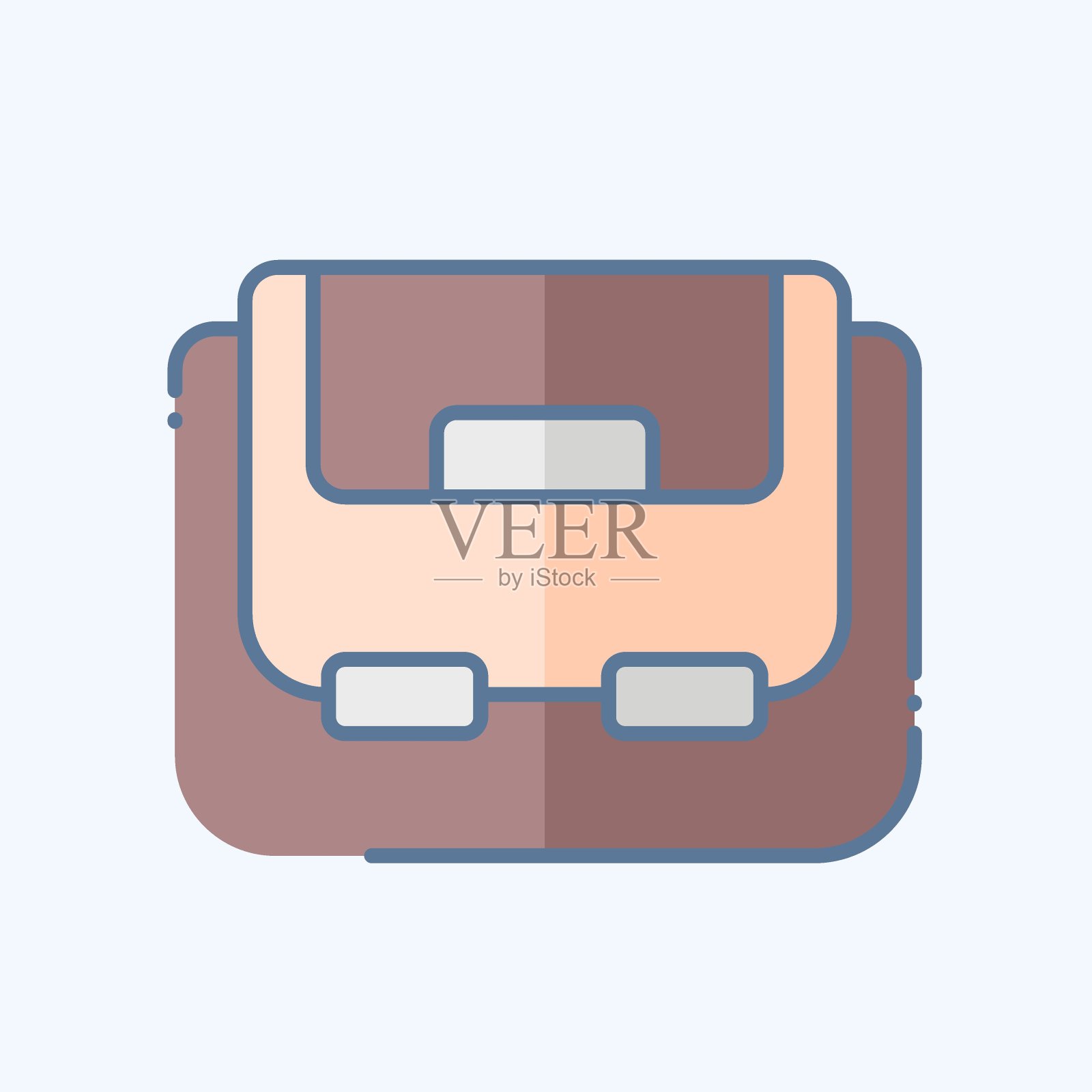 Icon单肩包。与无人机符号有关。涂鸦风格。简单的设计说明插画图片素材