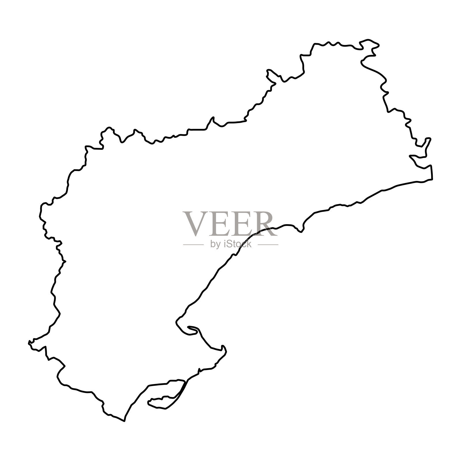 西班牙行政区划塔拉戈纳省地图。矢量插图。插画图片素材