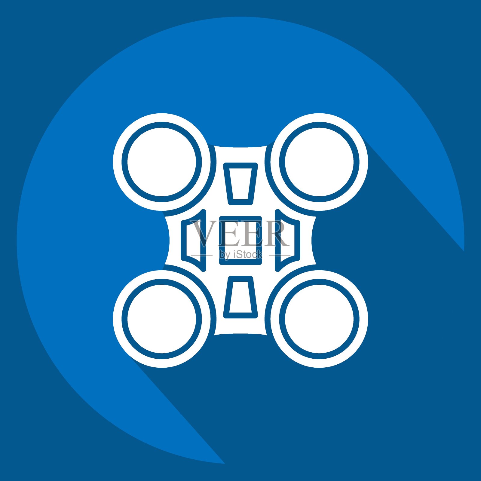 Icon农业无人机。与无人机符号有关。长影式。简单的设计说明插画图片素材