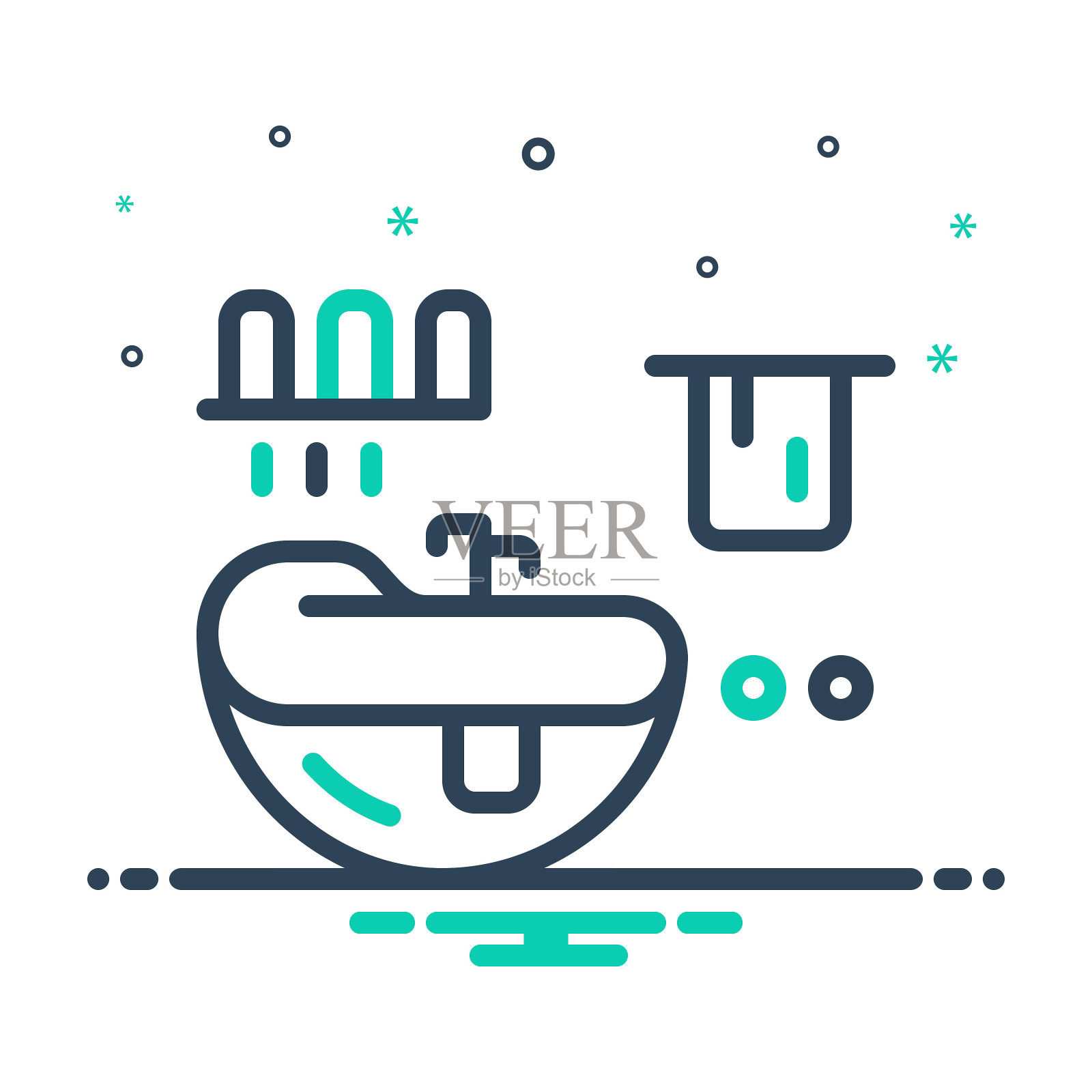 浴室厕所插画图片素材