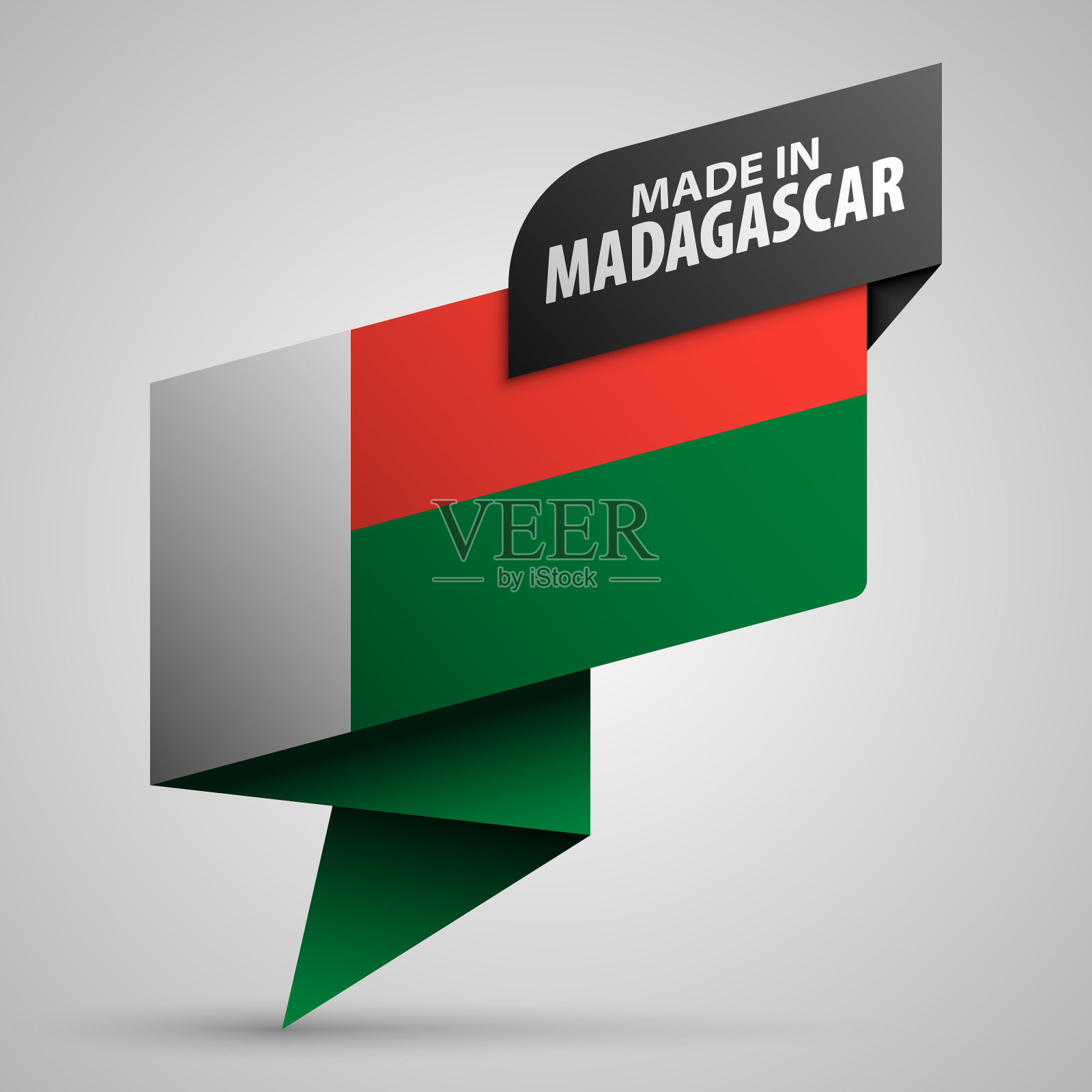 马达加斯加制造的图形和标签。插画图片素材